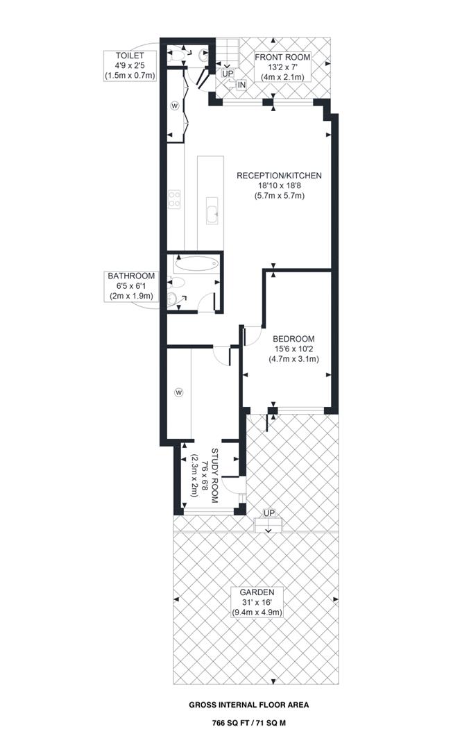 22A, Willoughby Road, London floorplan