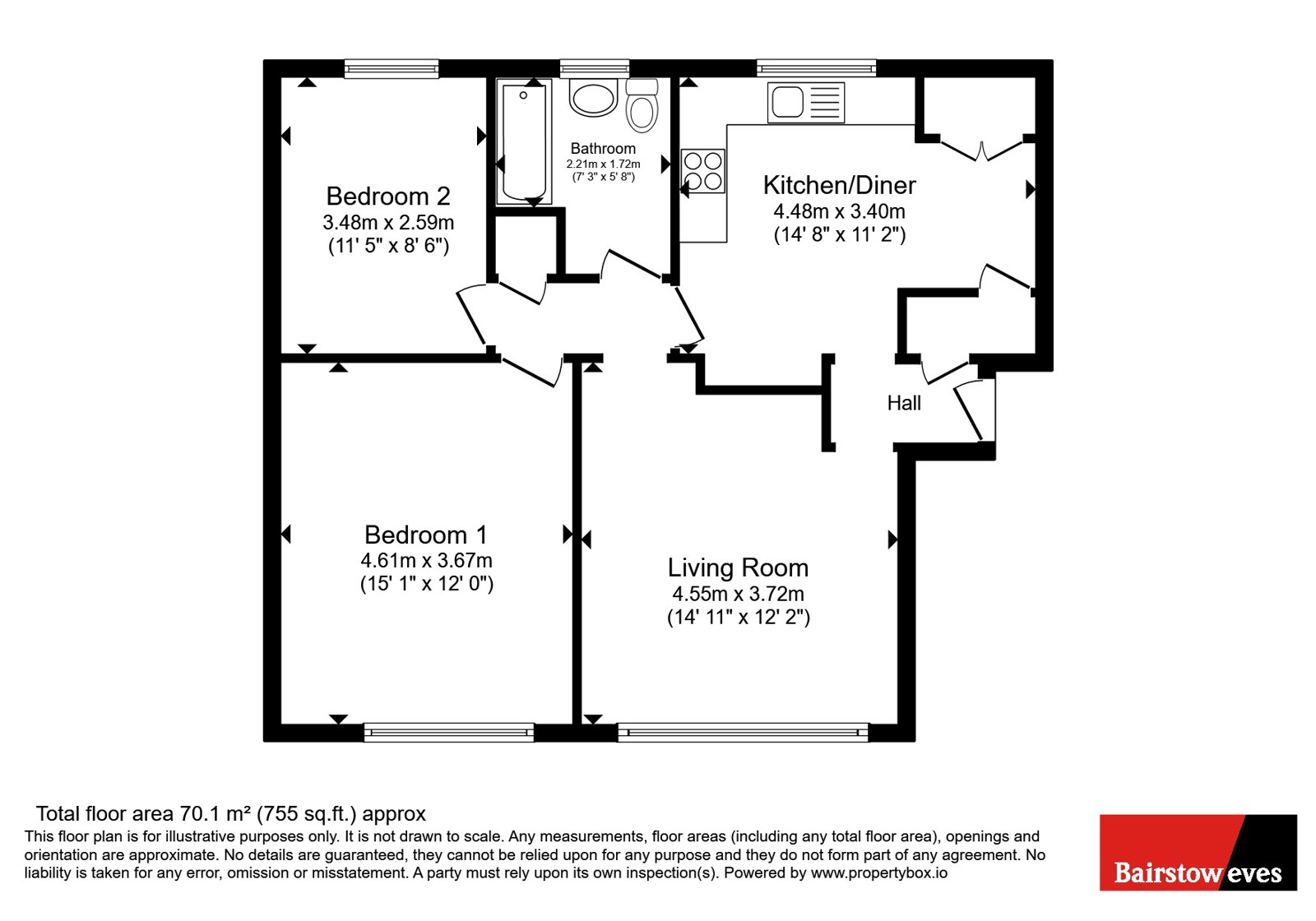 Flat 7,, Victoria Court, Romford floorplan