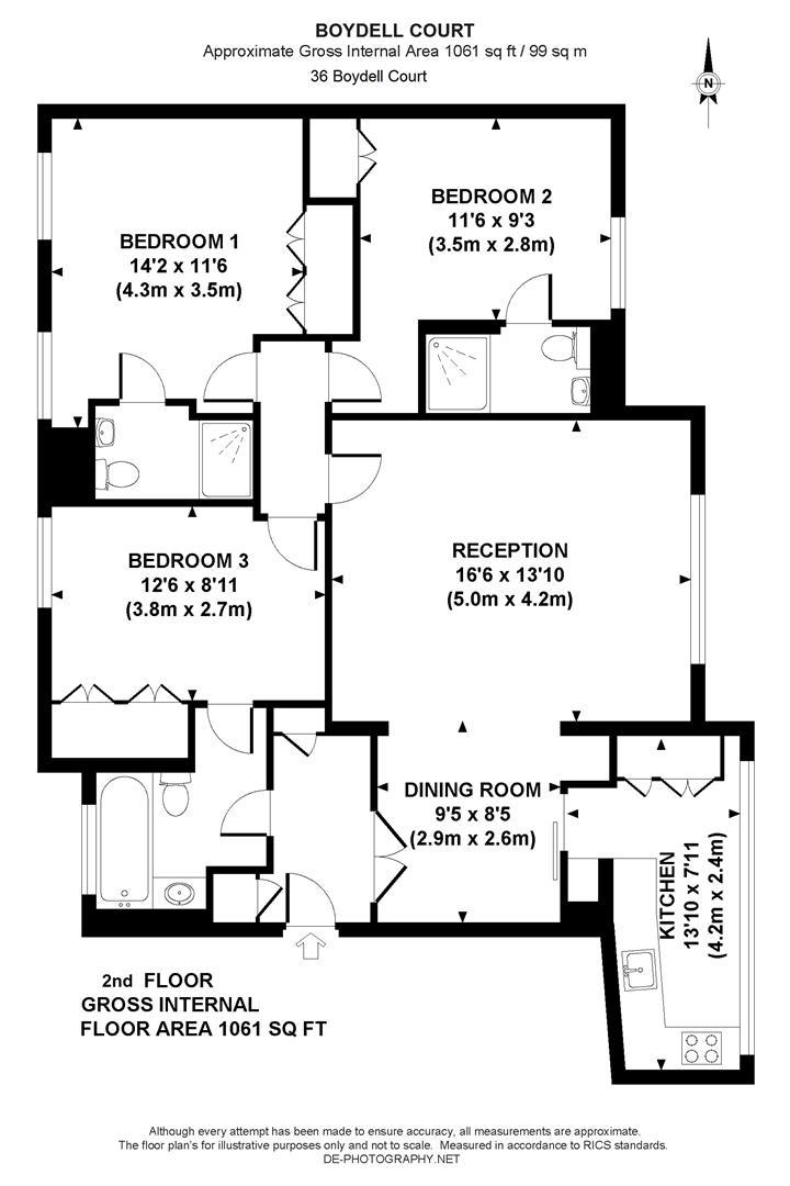 3 Bedrooms Flat to rent in Boydell Court, St Johns Wood Park NW8