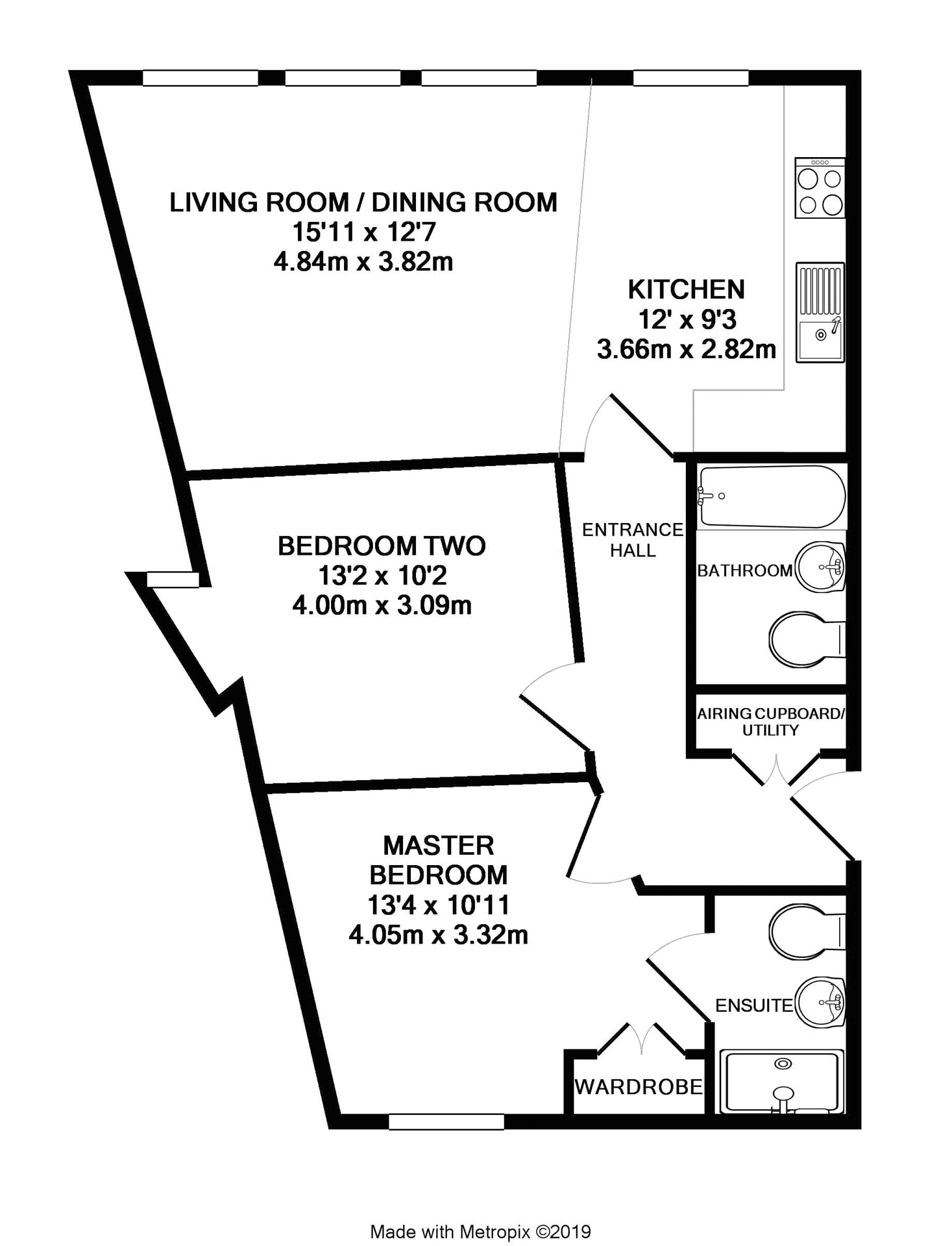 2 Bedrooms Flat to rent in The Courtyard, Southwell Park Road, Camberley, Surrey GU15