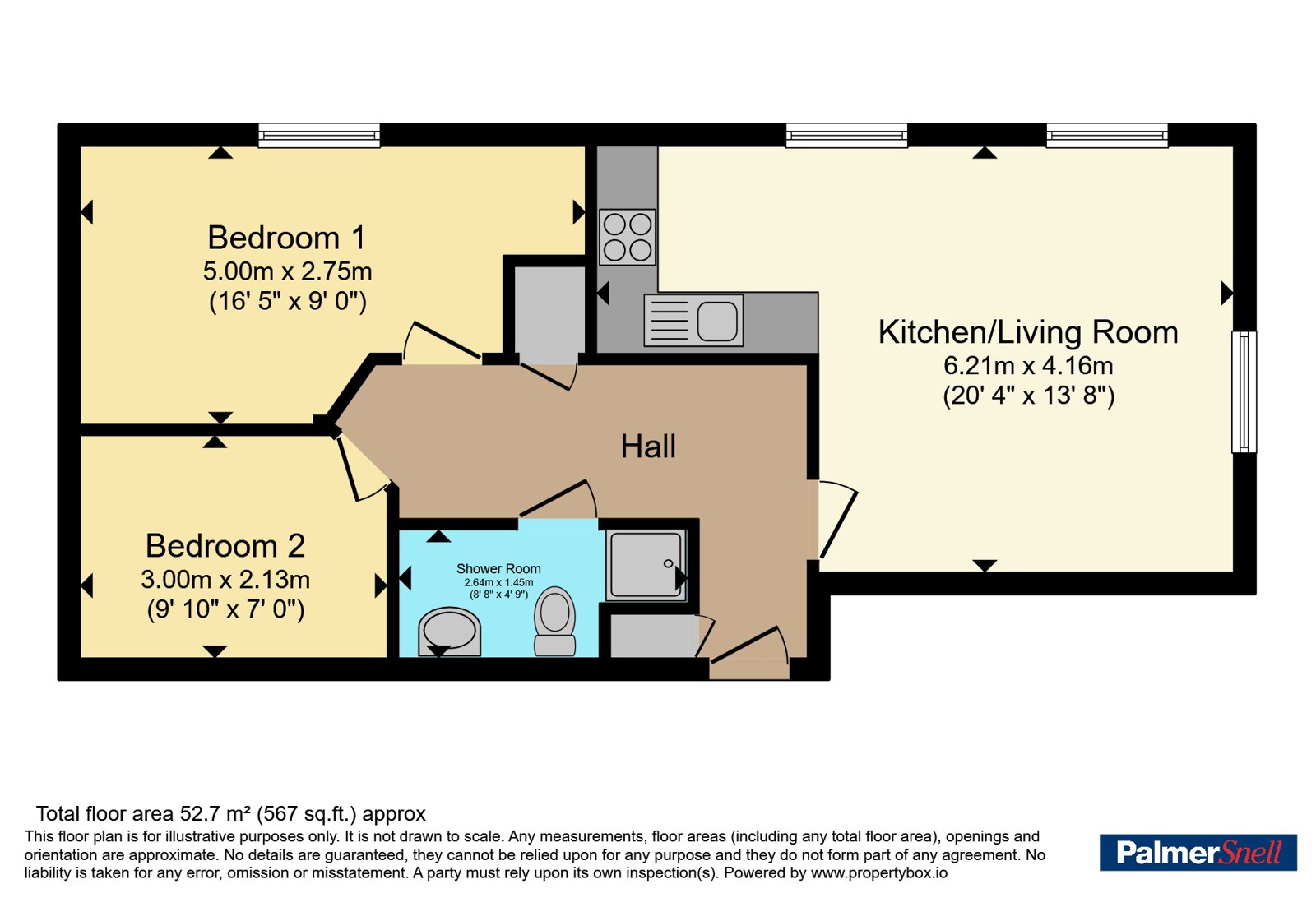 Flat 5, Jubilee View, 1, King Street, Dorset floorplan