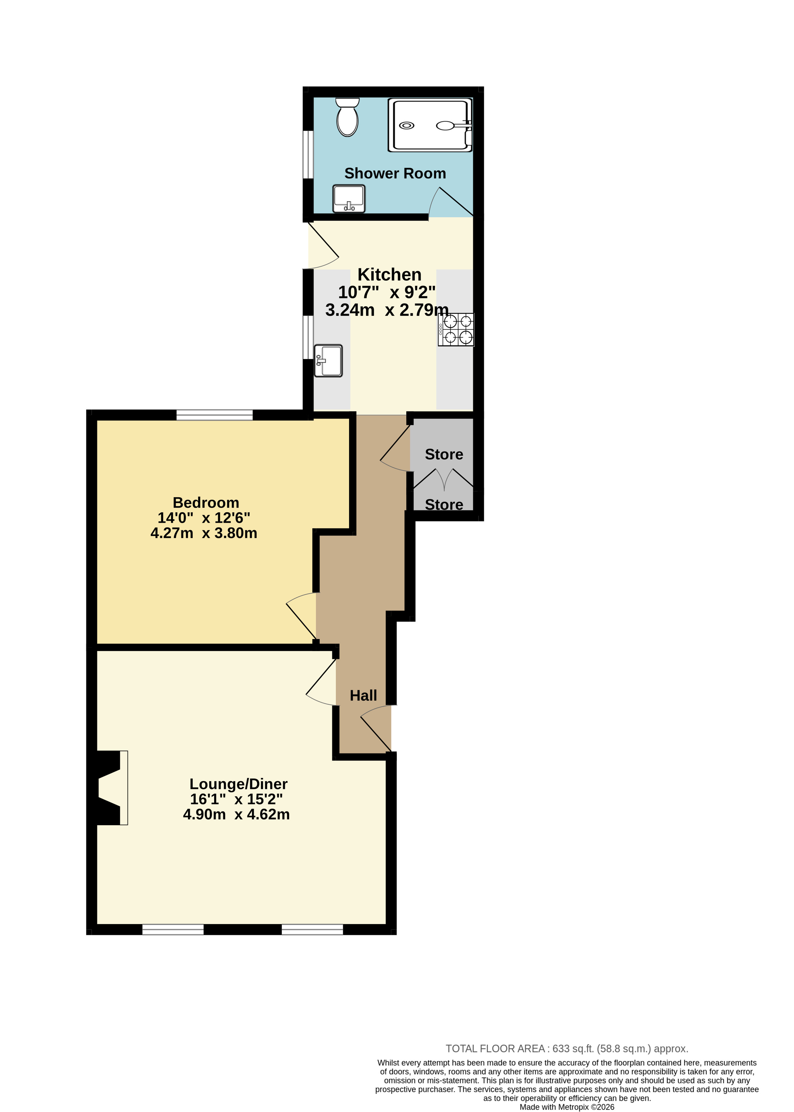 Flat 4, 11, Victoria Parade, Kent floorplan
