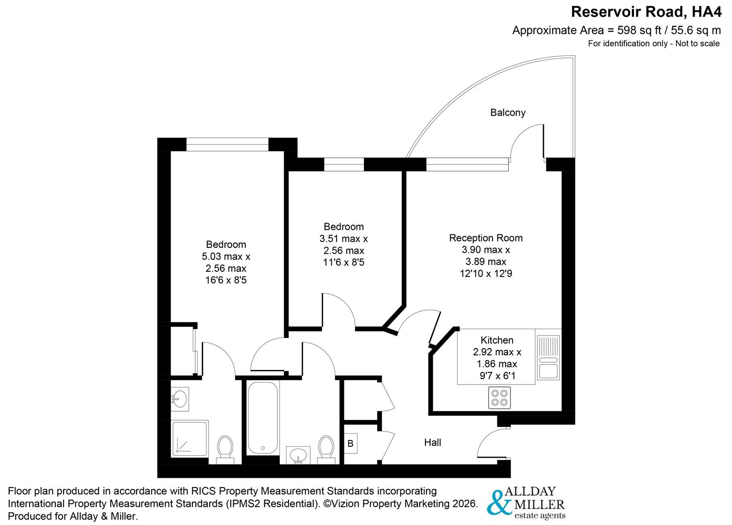 Flat 8, 5, Reservoir Road, Ruislip floorplan