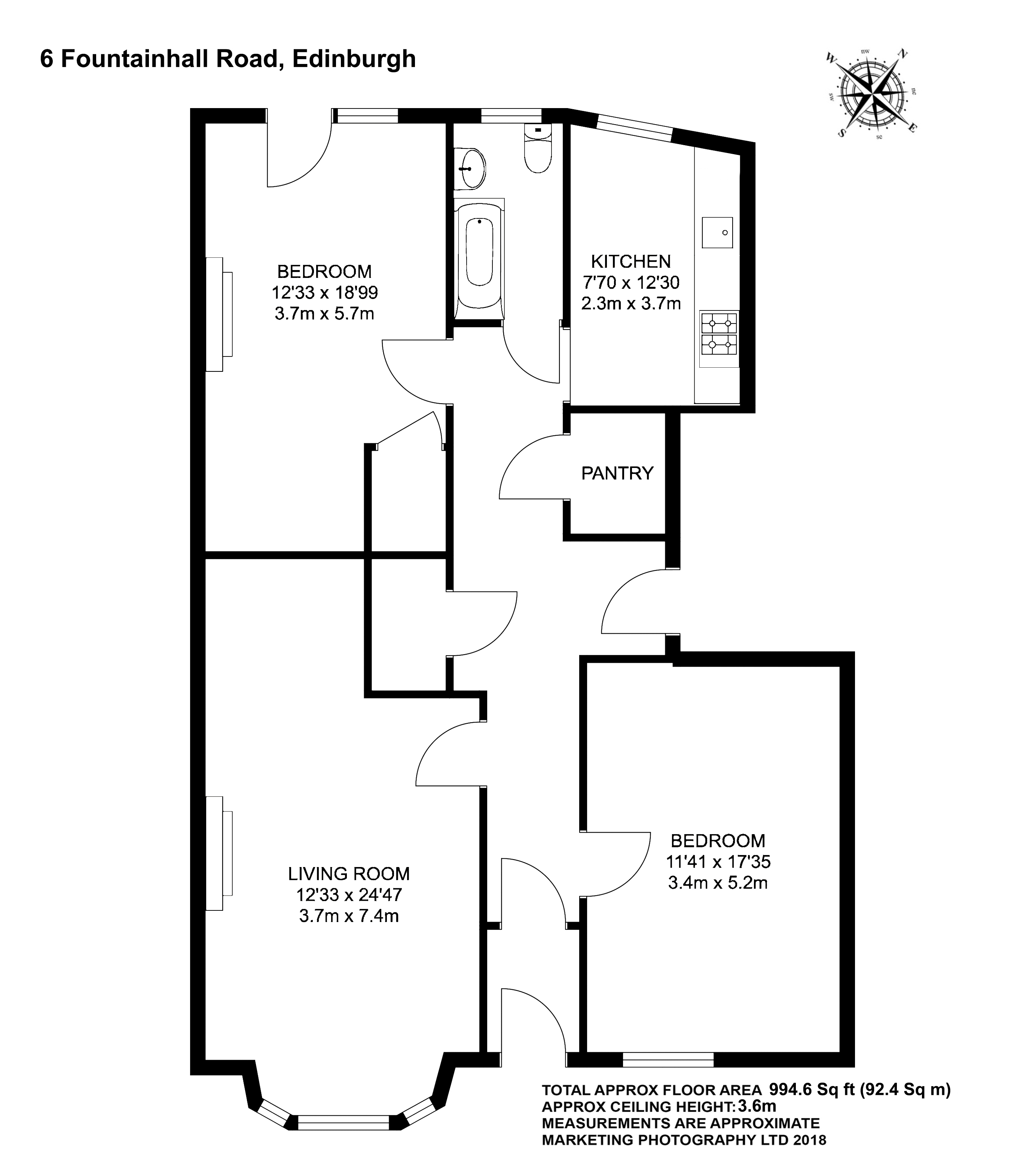 2 Bedrooms Flat for sale in Fountainhall Road, Edinburgh EH9