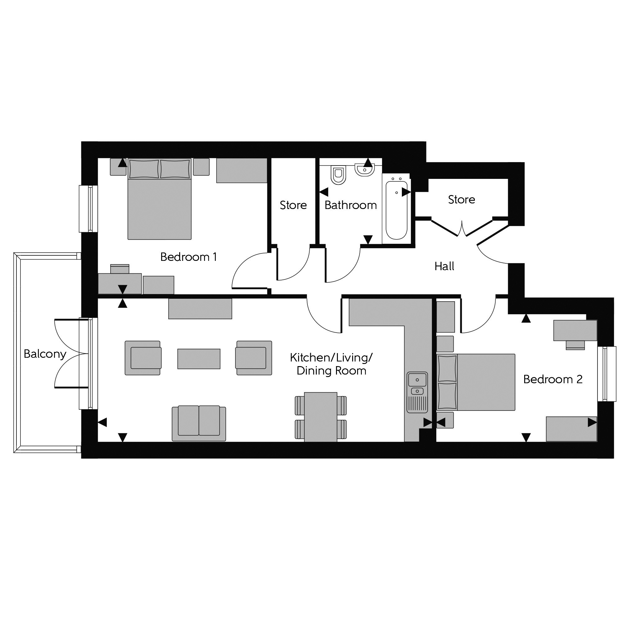 295, Washmill Gardens, Northfleet floorplan