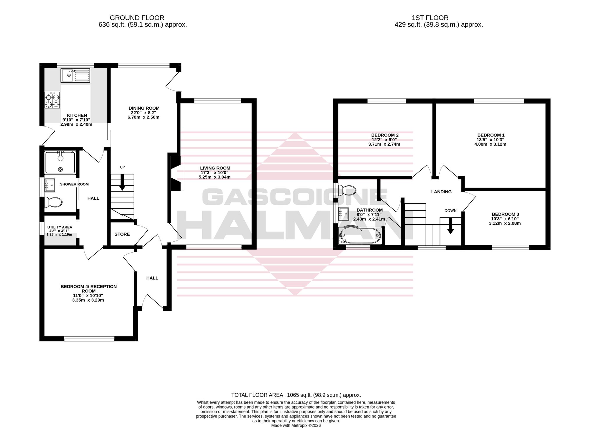 98 Queensway, Cheadle floorplan