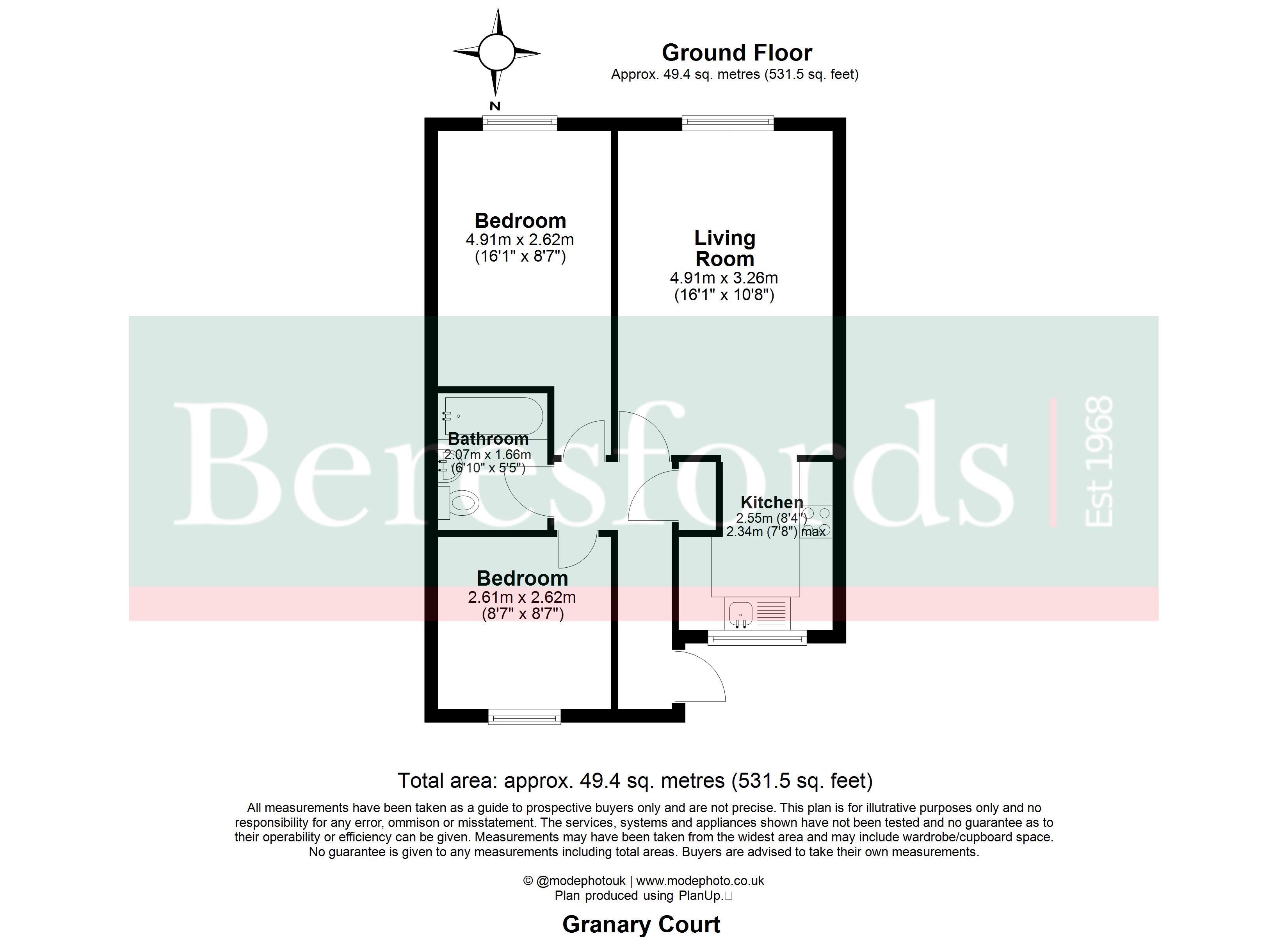 Flat 11, Granary Court,, Haslers Lane, Essex floorplan