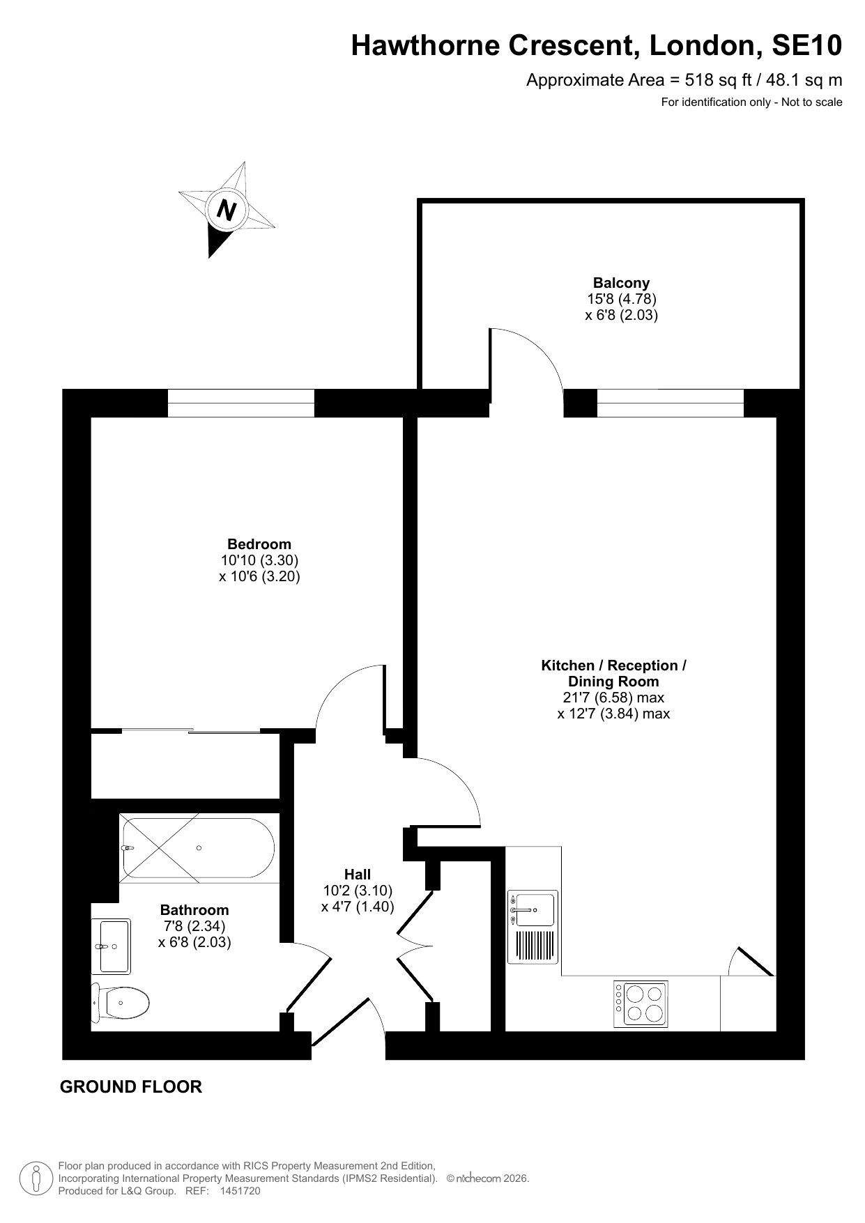 Flat 101, 20, Hawthorne Crescent, Greenwich floorplan