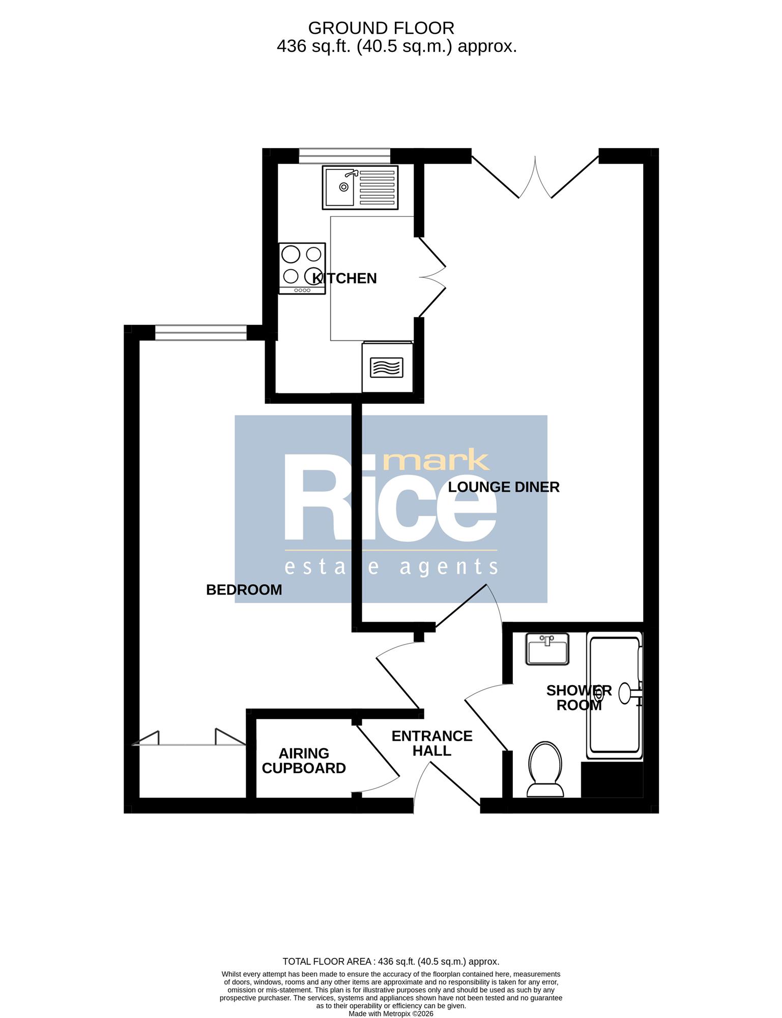 44, Moores Court, Sleaford floorplan
