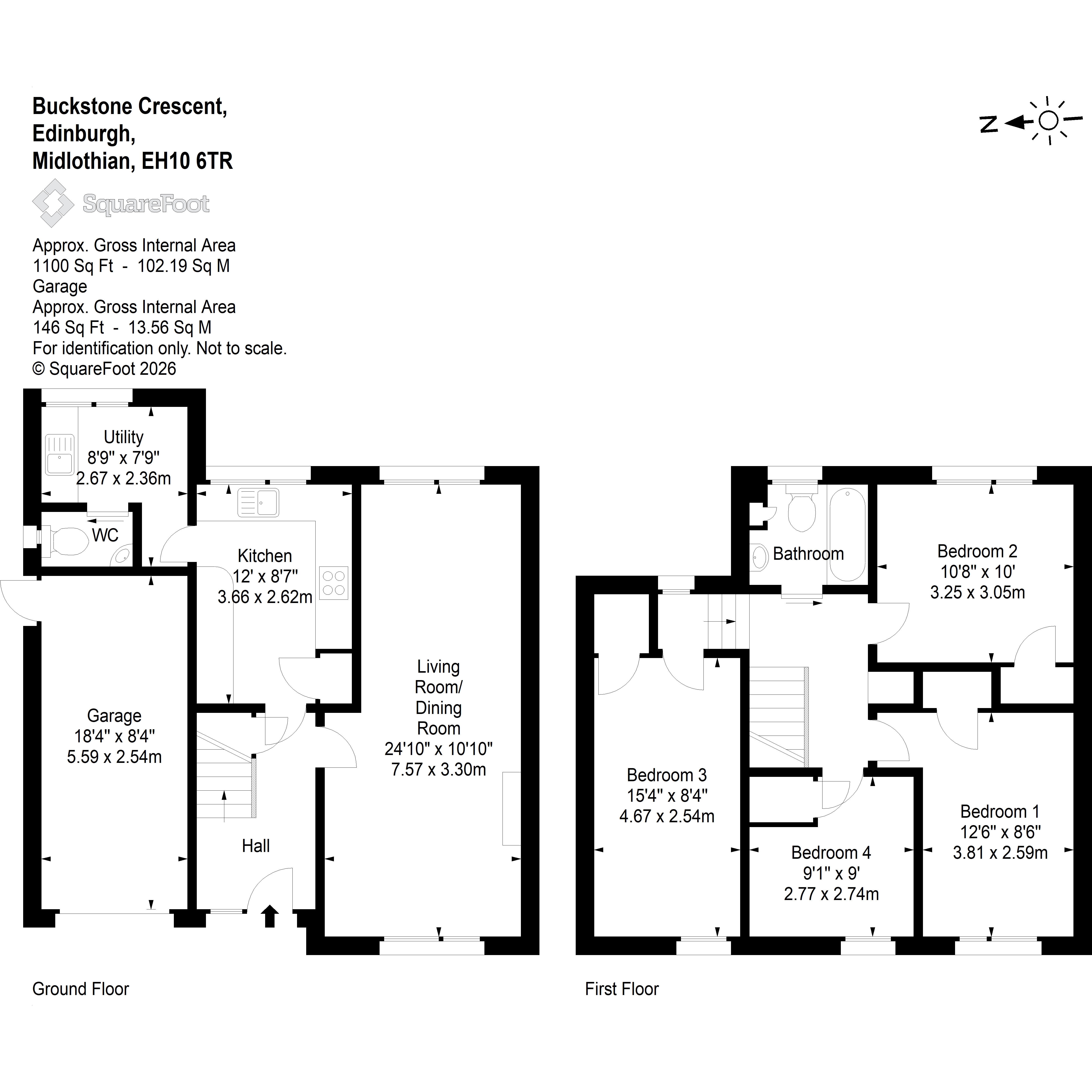 85, Buckstone Crescent, Edinburgh floorplan
