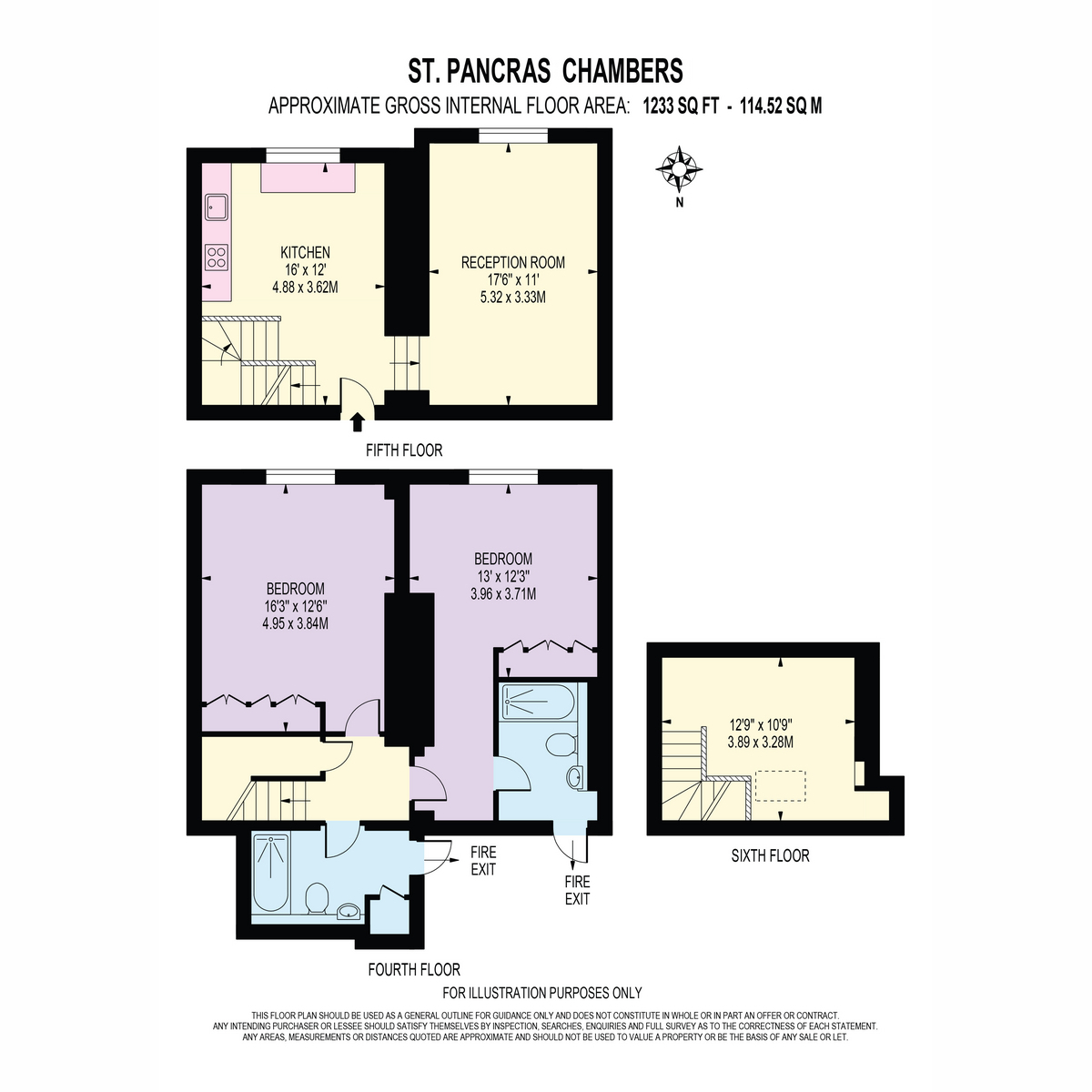 Flat 5-03, Pancras Chambers, Euston Road, London floorplan