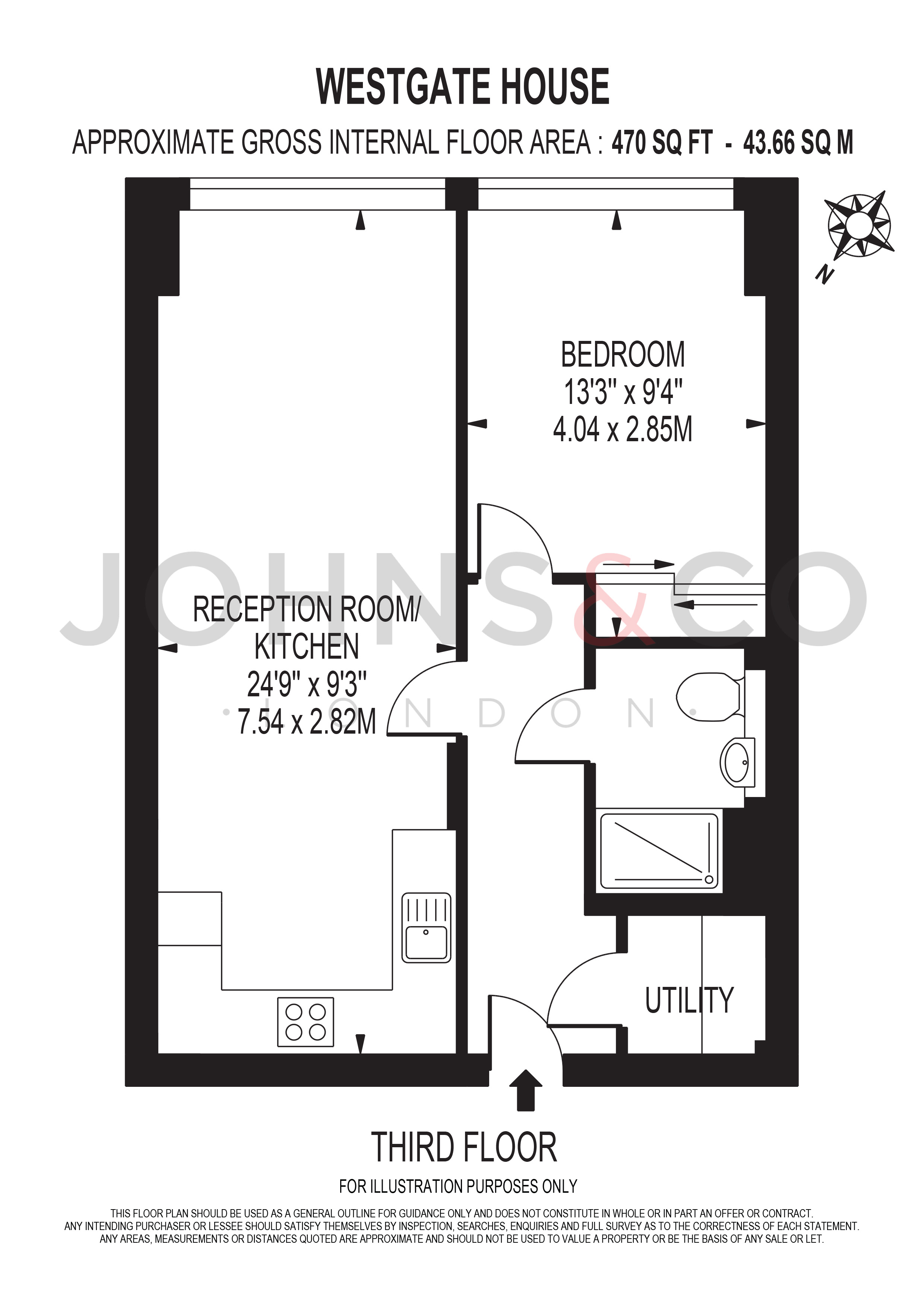 Flat 321 Westgate House, No Street Name Specified, London floorplan