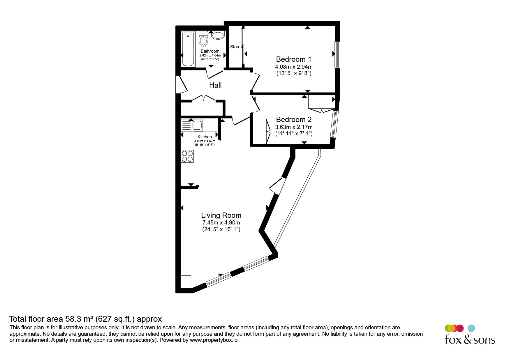 Flat 6, 1, Lennox Road, Worthing floorplan