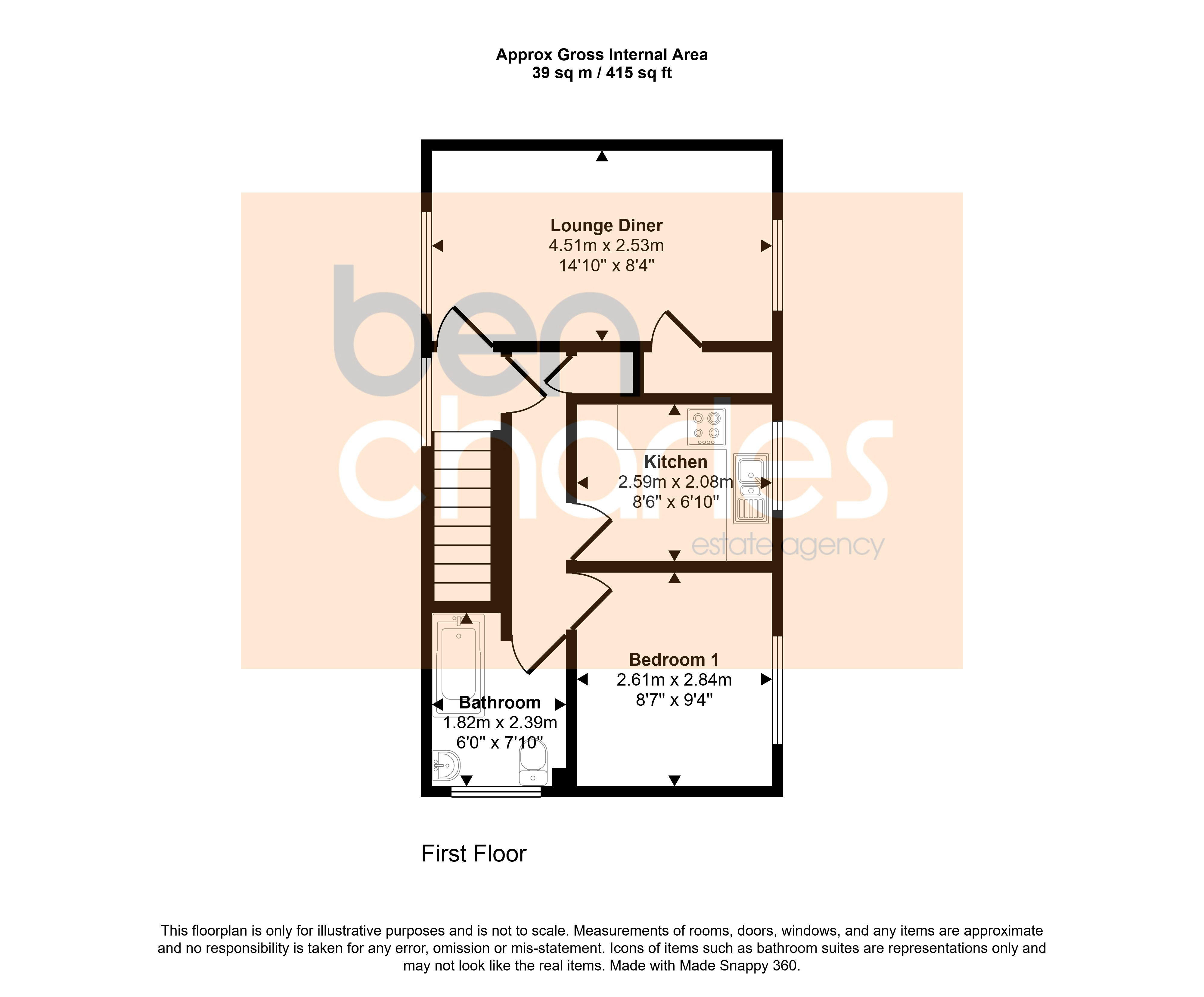 12A, Folly Terrace, Durham floorplan