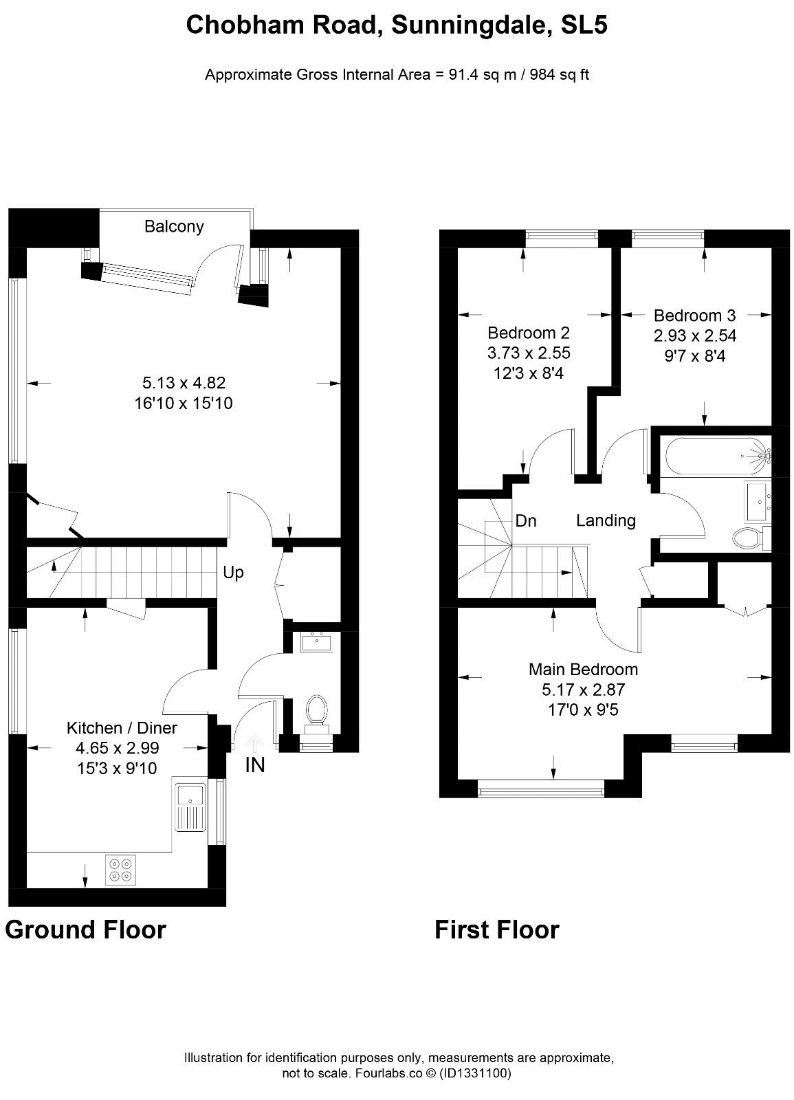 79, Chobham Road, Berkshire floorplan