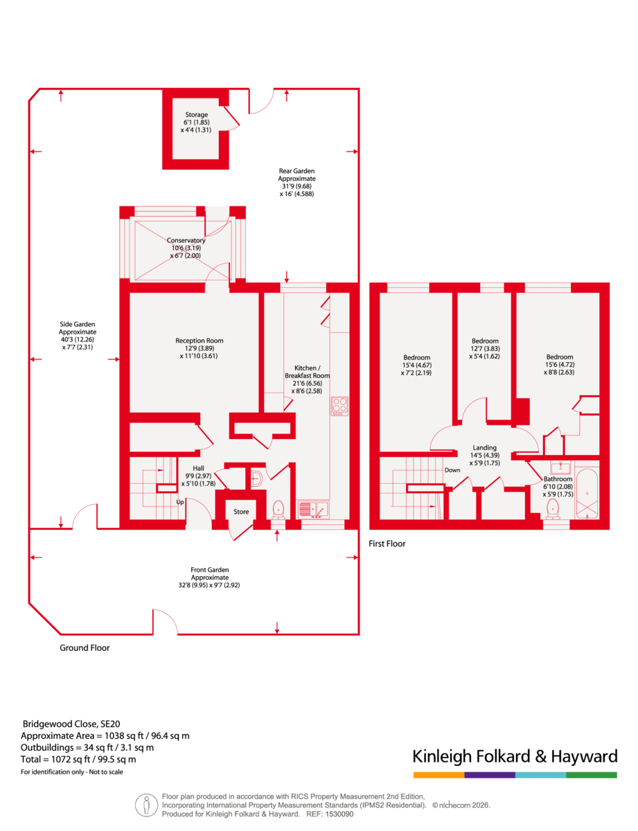 3, Bridgewood Close, London floorplan