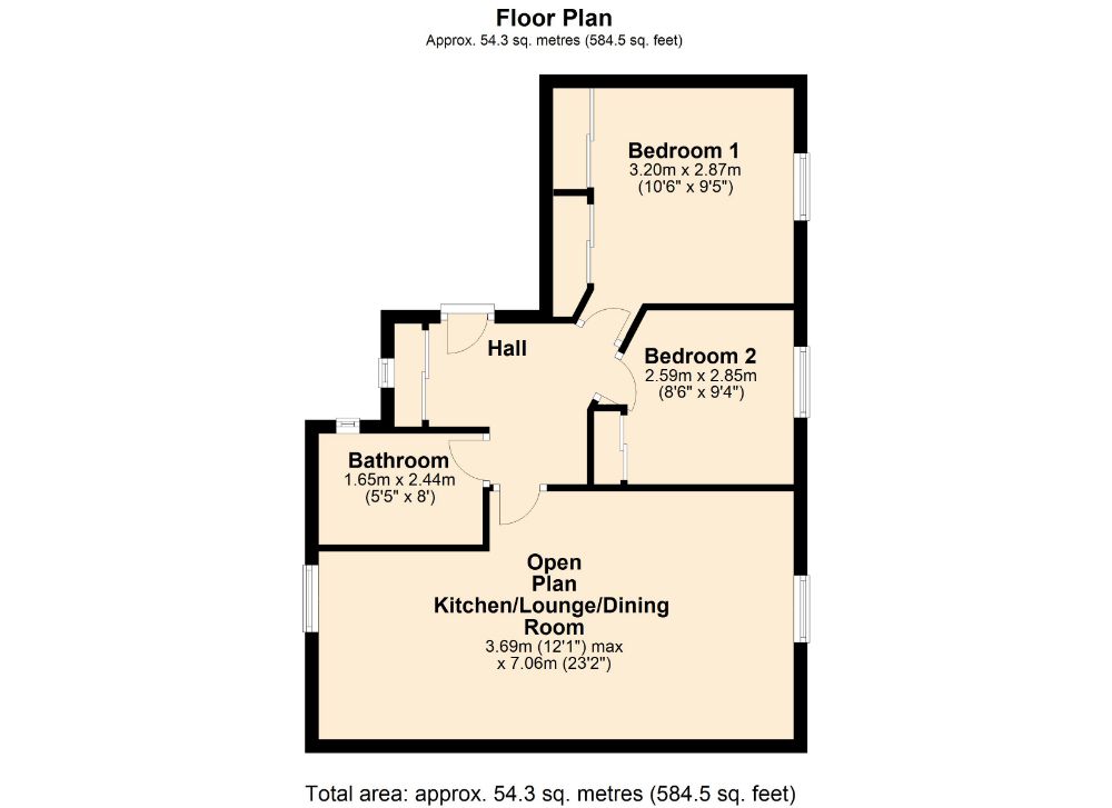 2 Bedrooms Flat for sale in Cloutsham Street, The Mounts, Northampton NN1