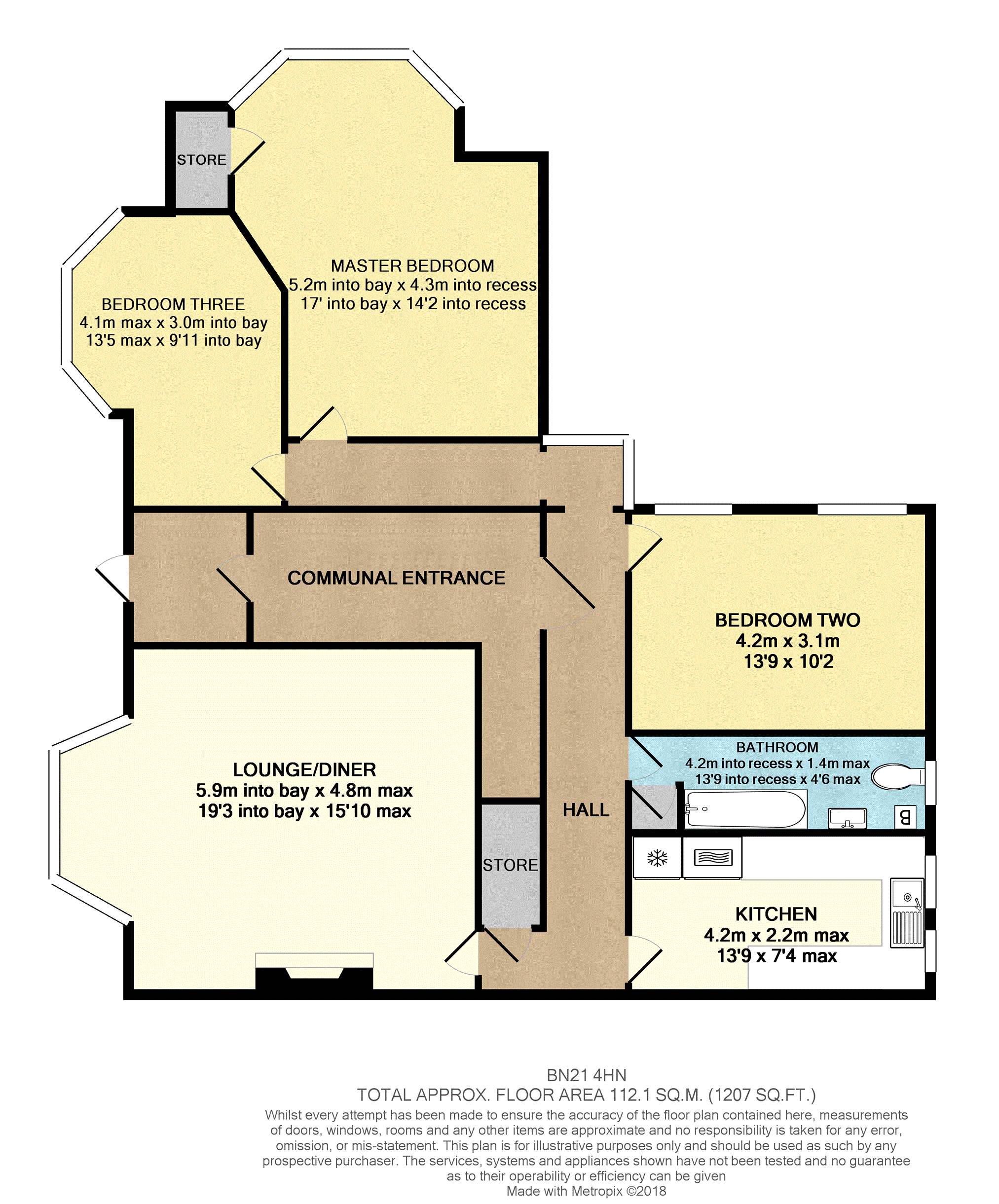 3 Bedrooms Flat for sale in 36 Jevington Gardens, Eastbourne BN21