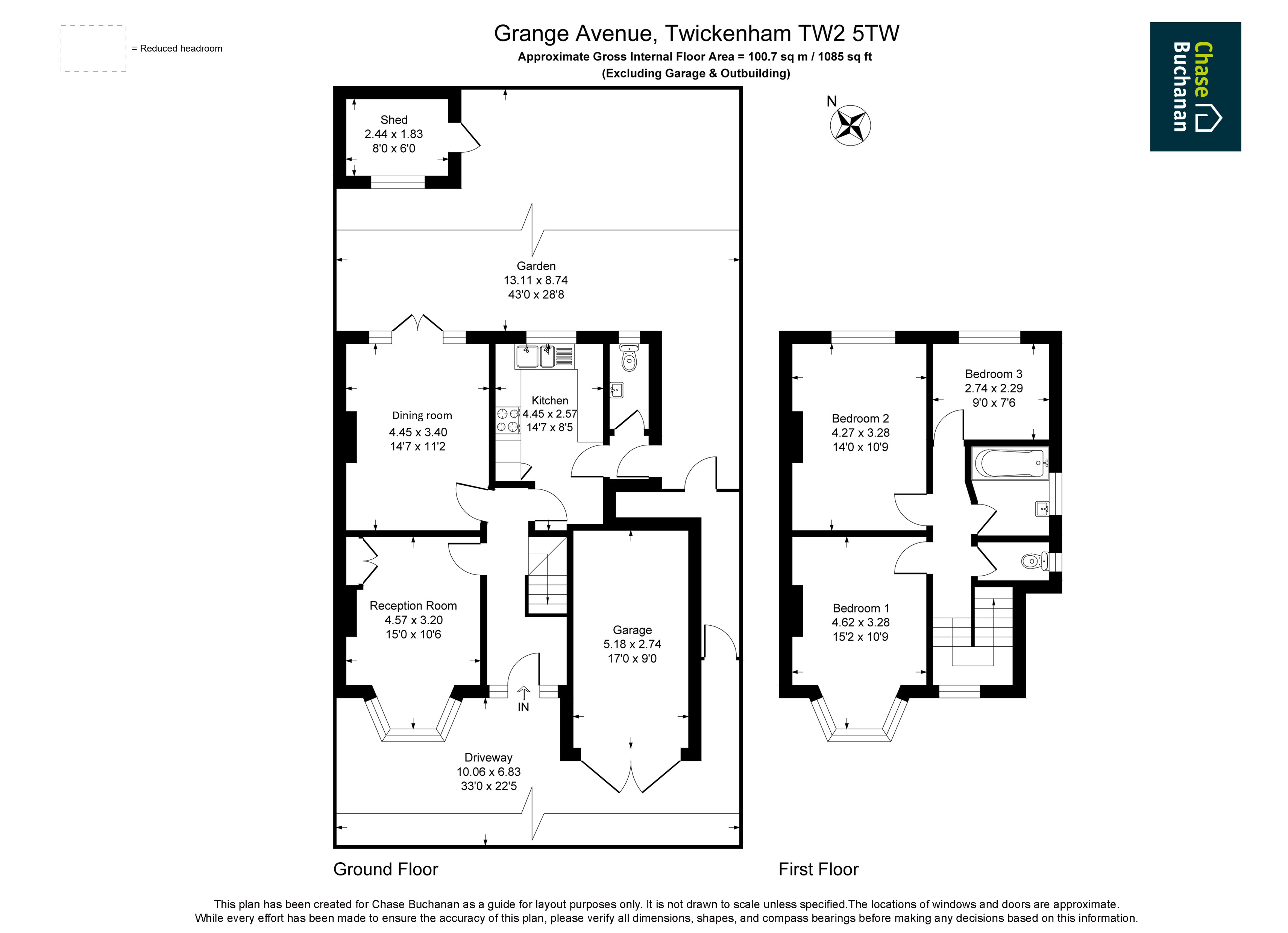 32, Grange Avenue, Twickenham floorplan