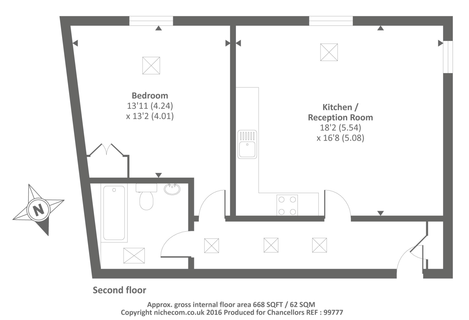 West Street, Chipping Norton OX7, 1 bedroom flat for sale 