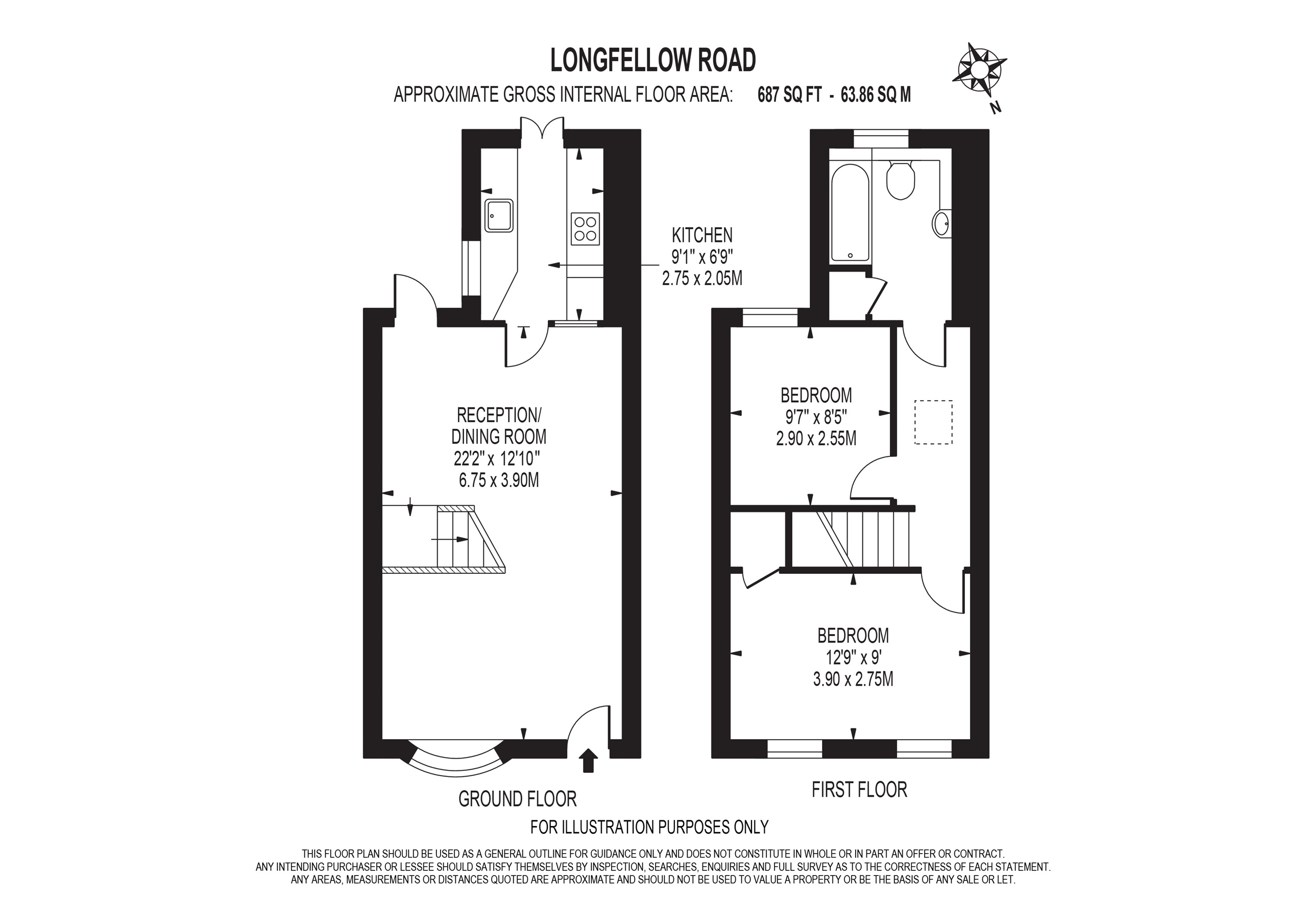 Longfellow Road, Worcester Park KT4, 2 bedroom terraced house for sale 64861402 PrimeLocation