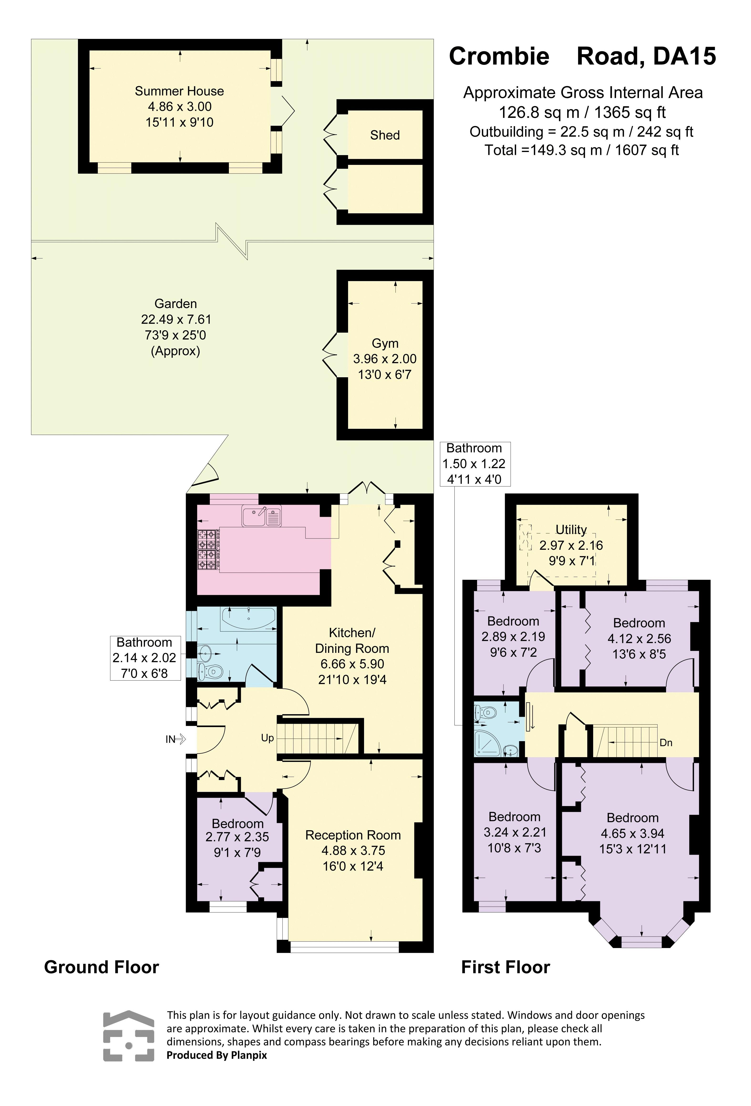 93, Crombie Road, Sidcup floorplan