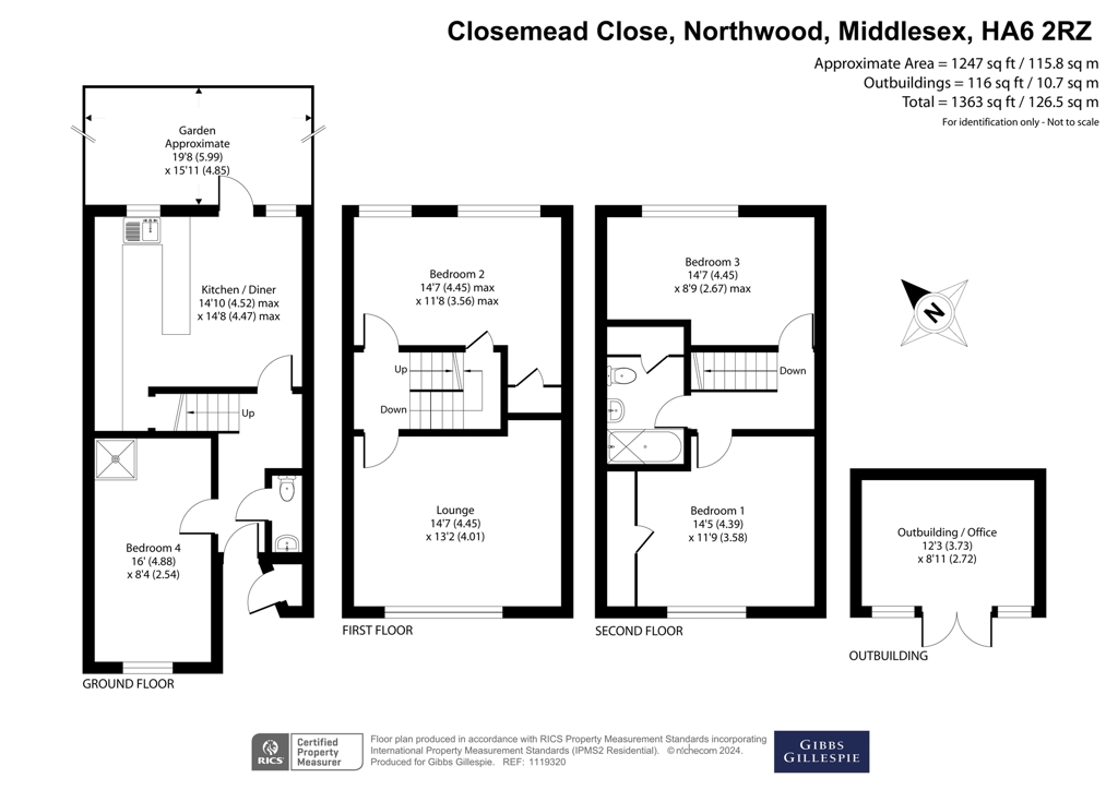 66, Closemead Close, Middlesex floorplan