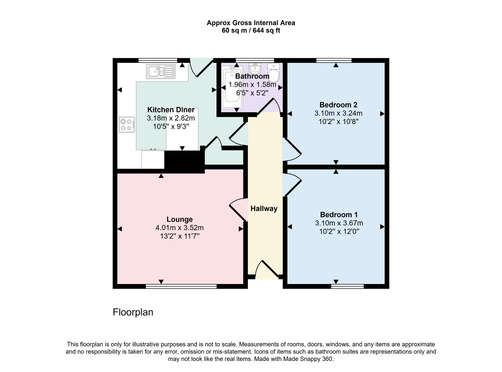 13, High Close, Workington floorplan
