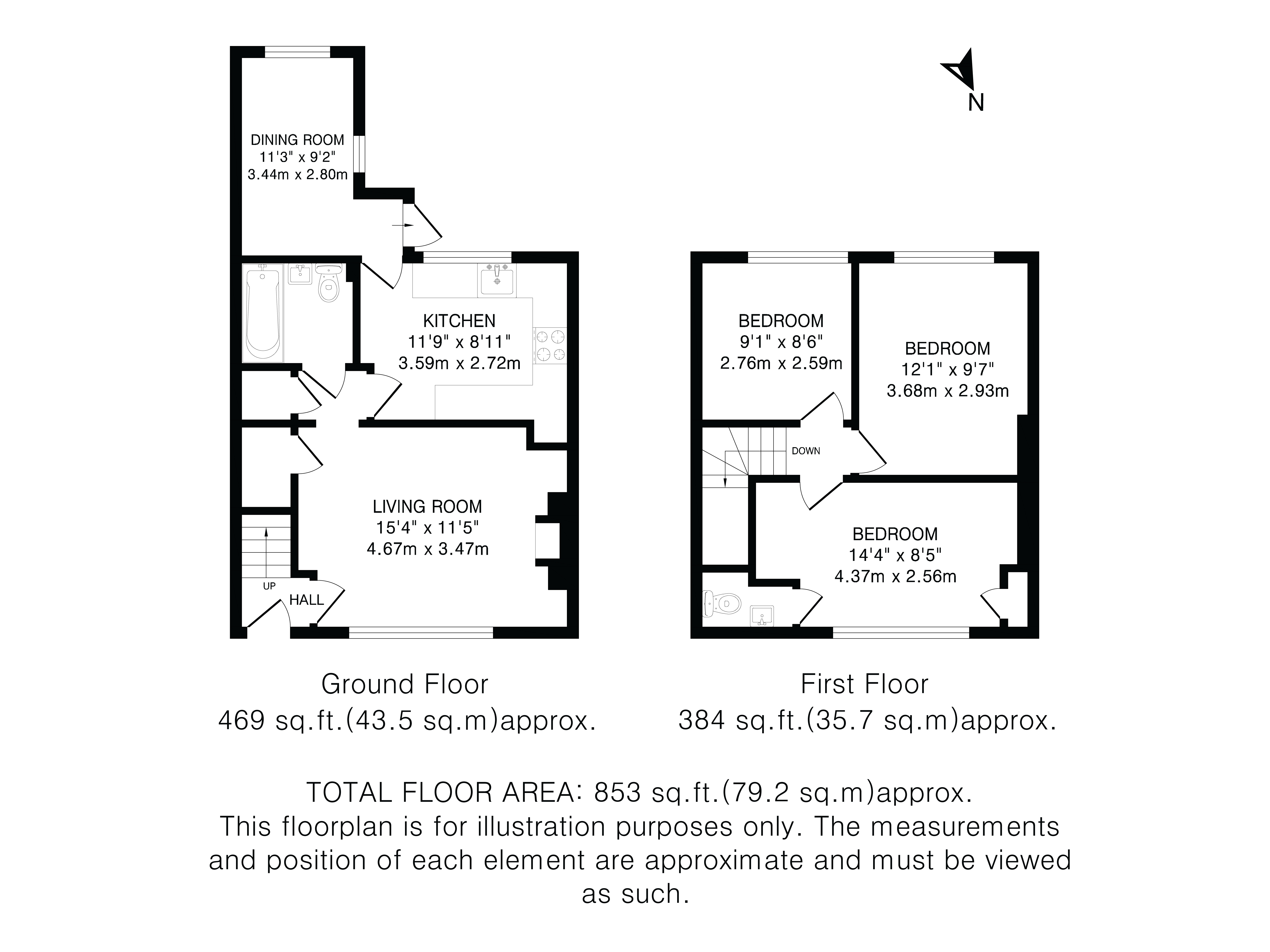 8, Hill View, Whitwell floorplan