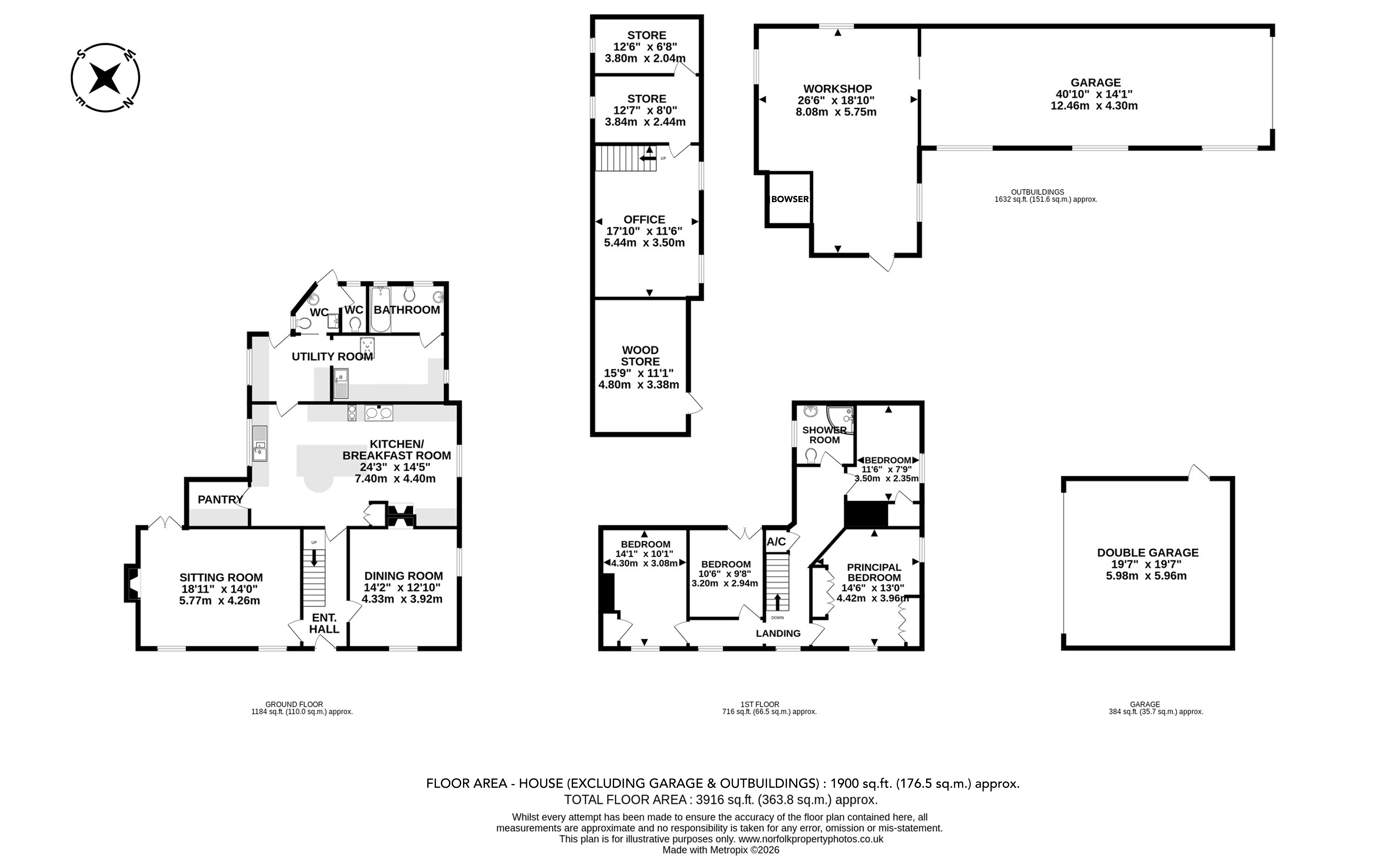 Compass House, Bunwell Road, Attleborough floorplan