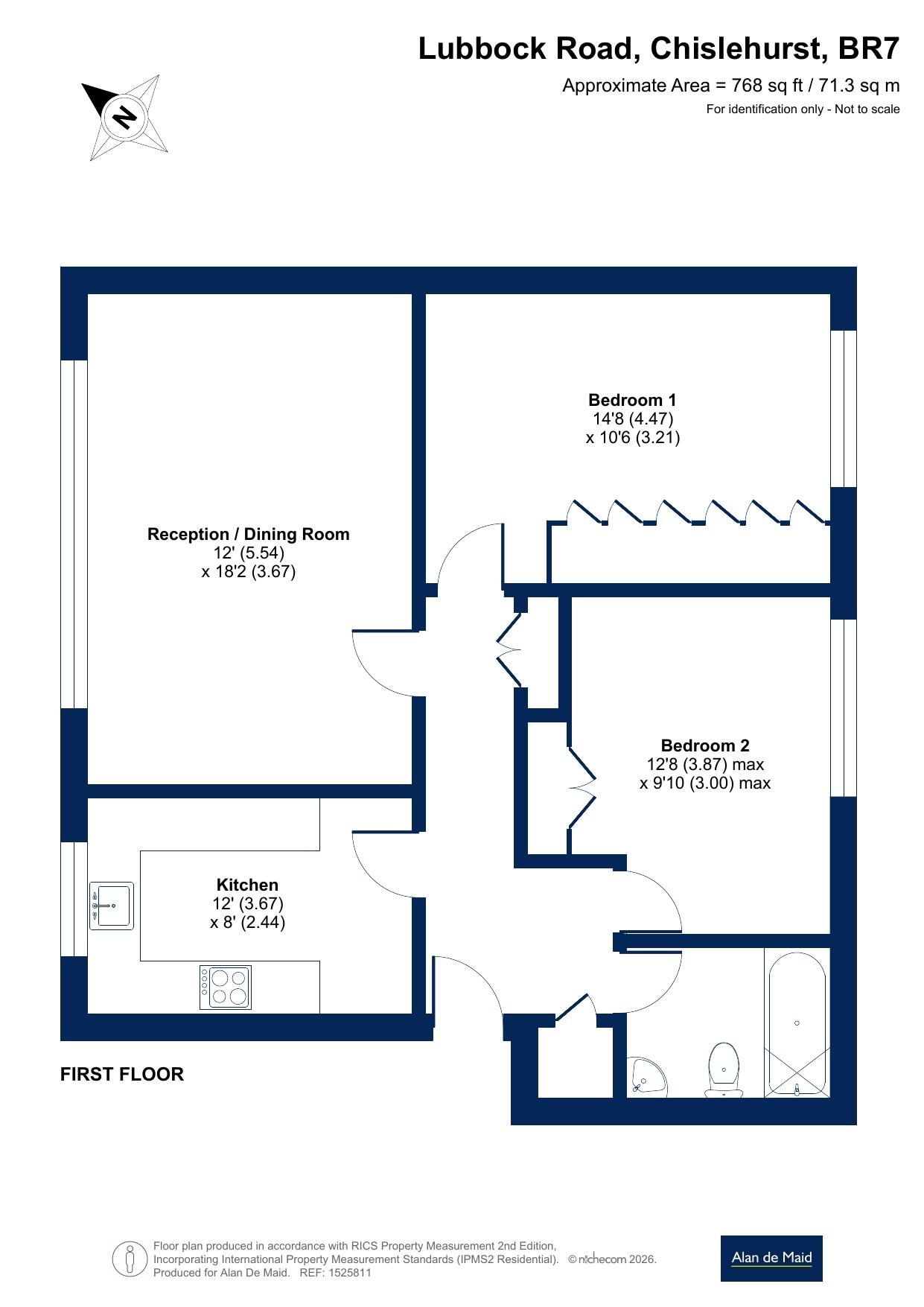 Flat 15, Hatton Court, 35-49, Lubbock Road, Chislehurst floorplan