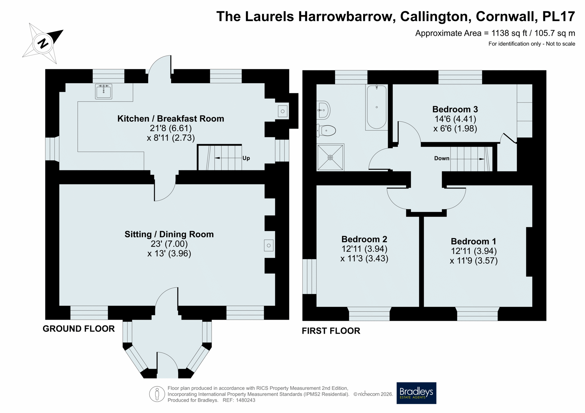 The Laurels,, Harrowbarrow, Cornwall floorplan