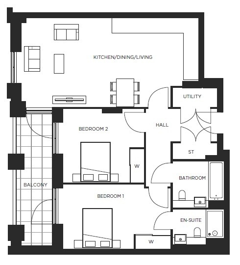 W1-02-07 The Acres, Colindale Avenue, London floorplan
