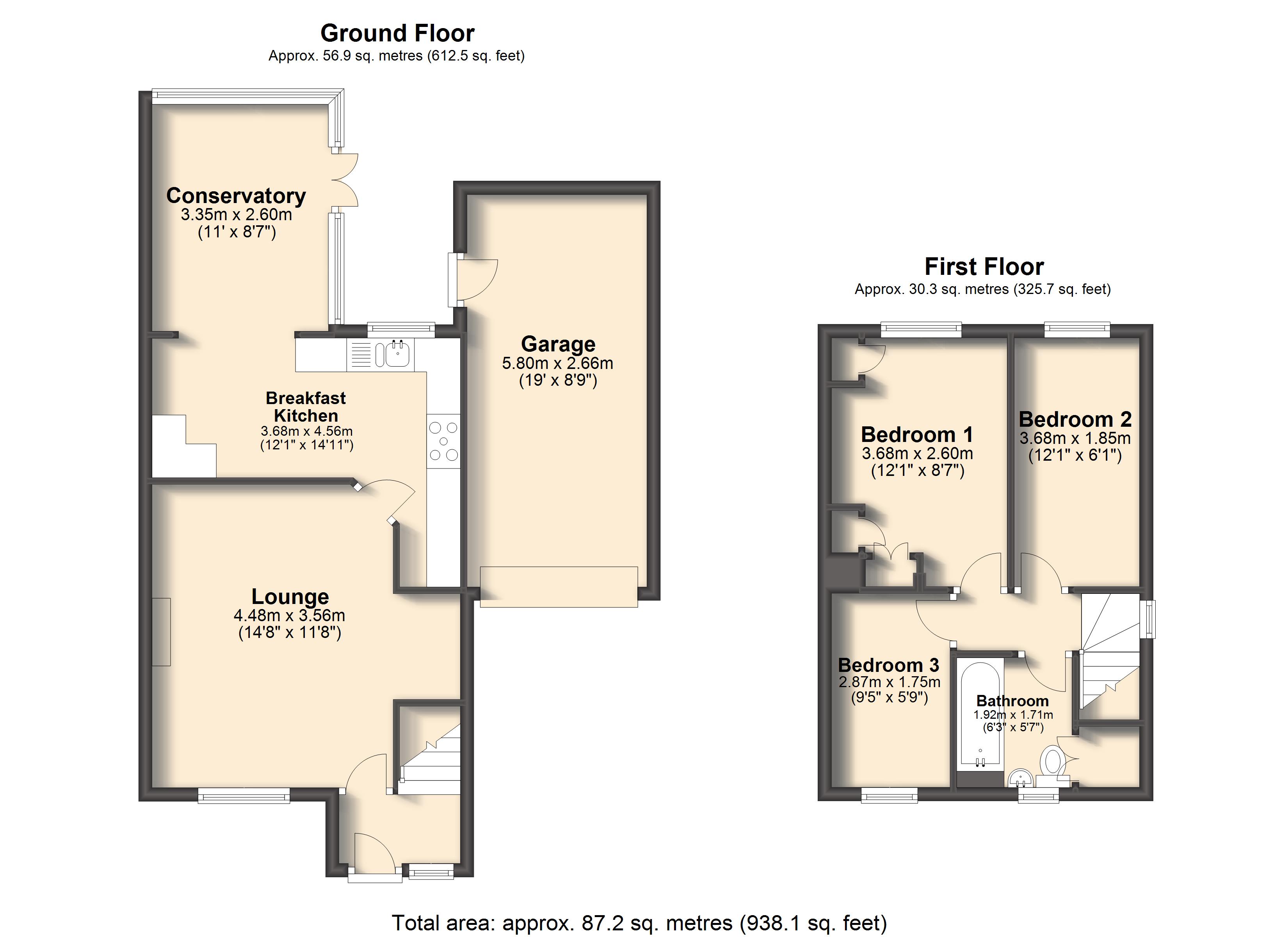 3 Bedrooms Semi-detached house for sale in Hedley Drive, Brimington, Chesterfield S43