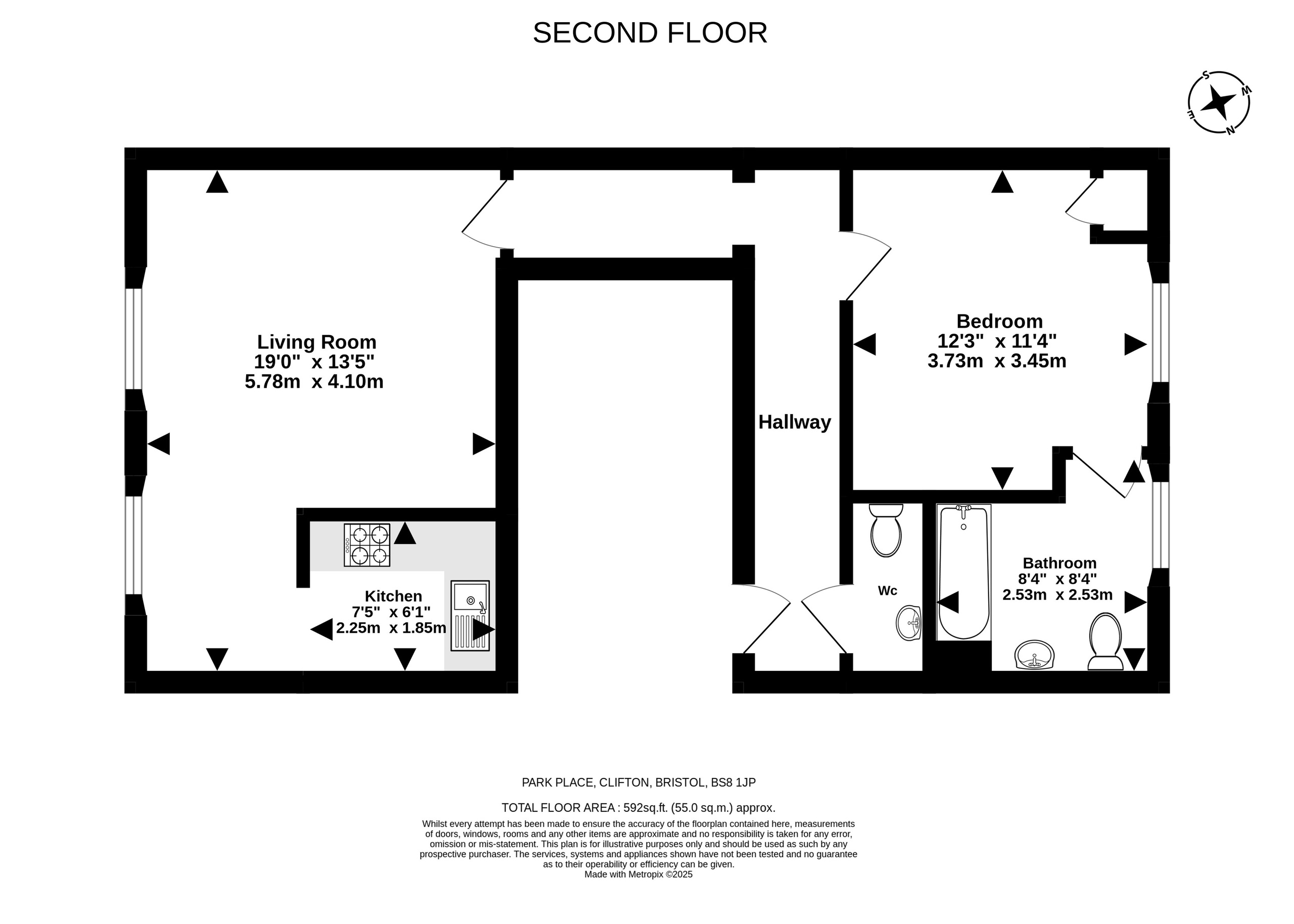 Flat 5, Bristol floorplan