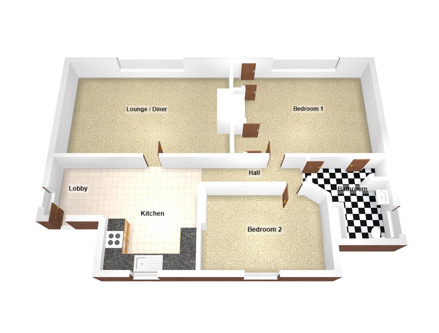 Flat 4, Woodstock, 32, Park Road, Swanage floorplan