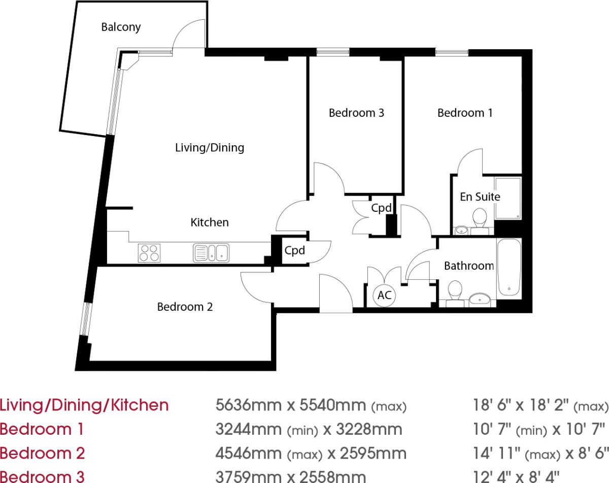 3 Bedrooms Flat to rent in Academy Way, Becontree, Dagenham RM8