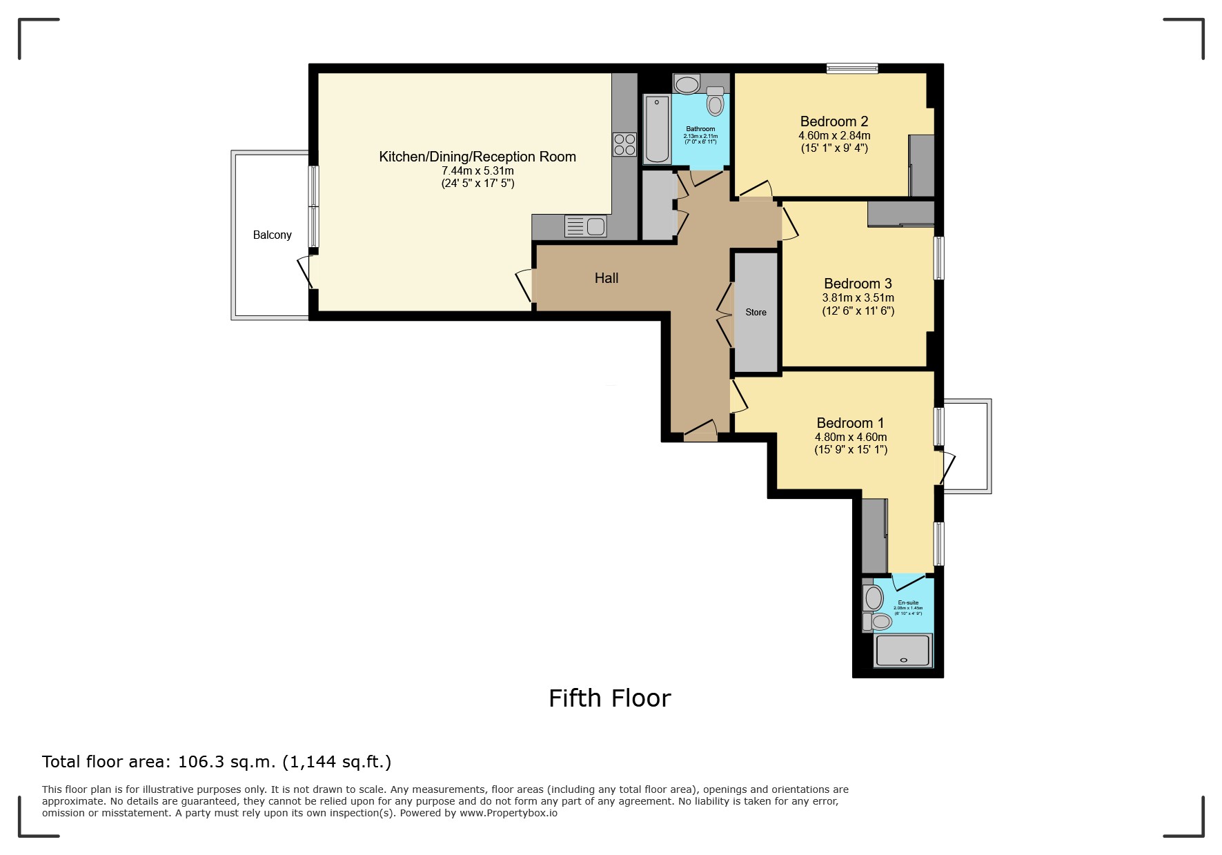 Flat 58, London floorplan