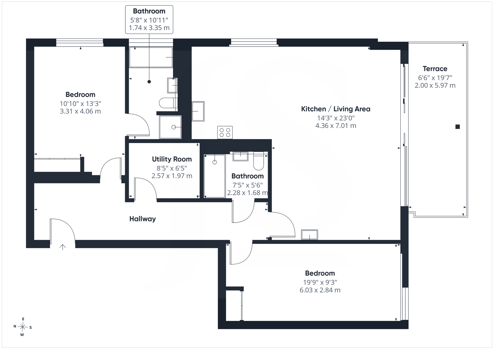 99 Bayside, 62 Brighton Road, Worthing floorplan