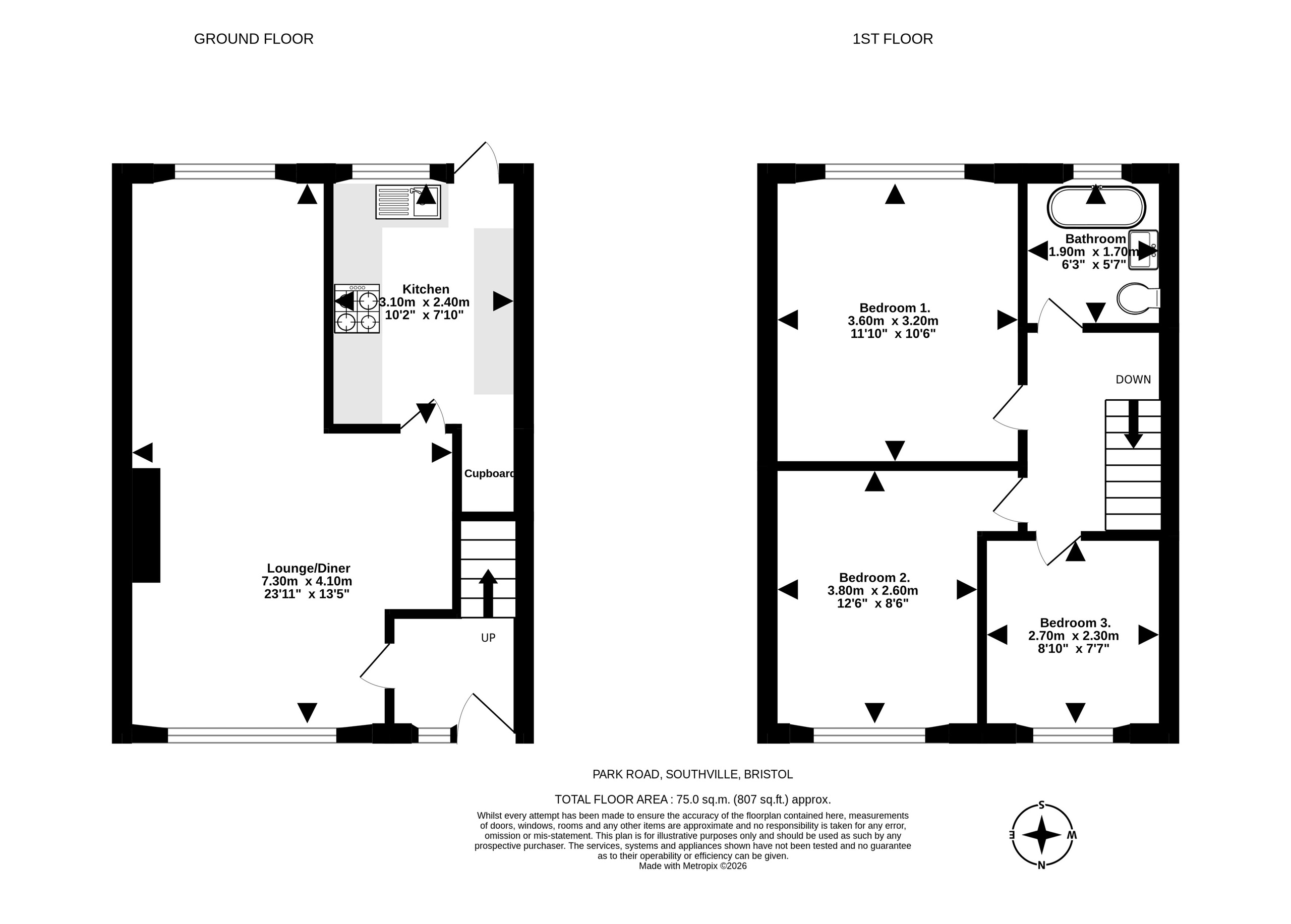 33 Park Road, Bristol floorplan