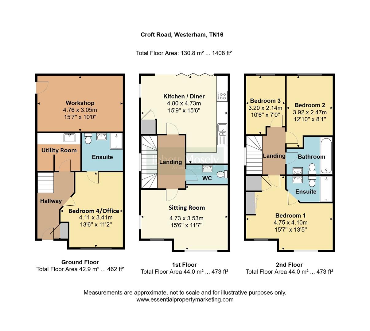 13, Croft Road, Westerham floorplan
