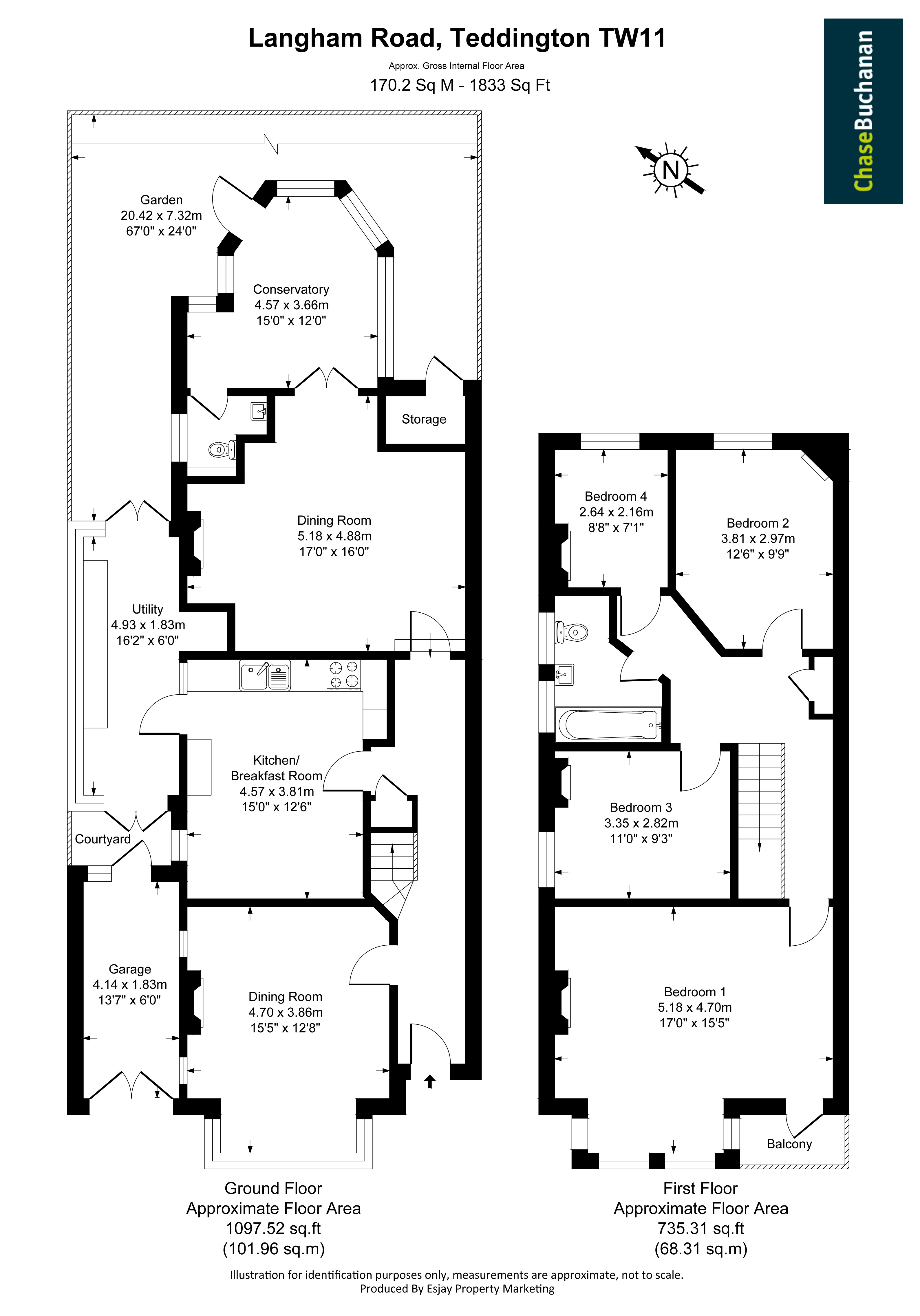 99, Langham Road, Teddington floorplan