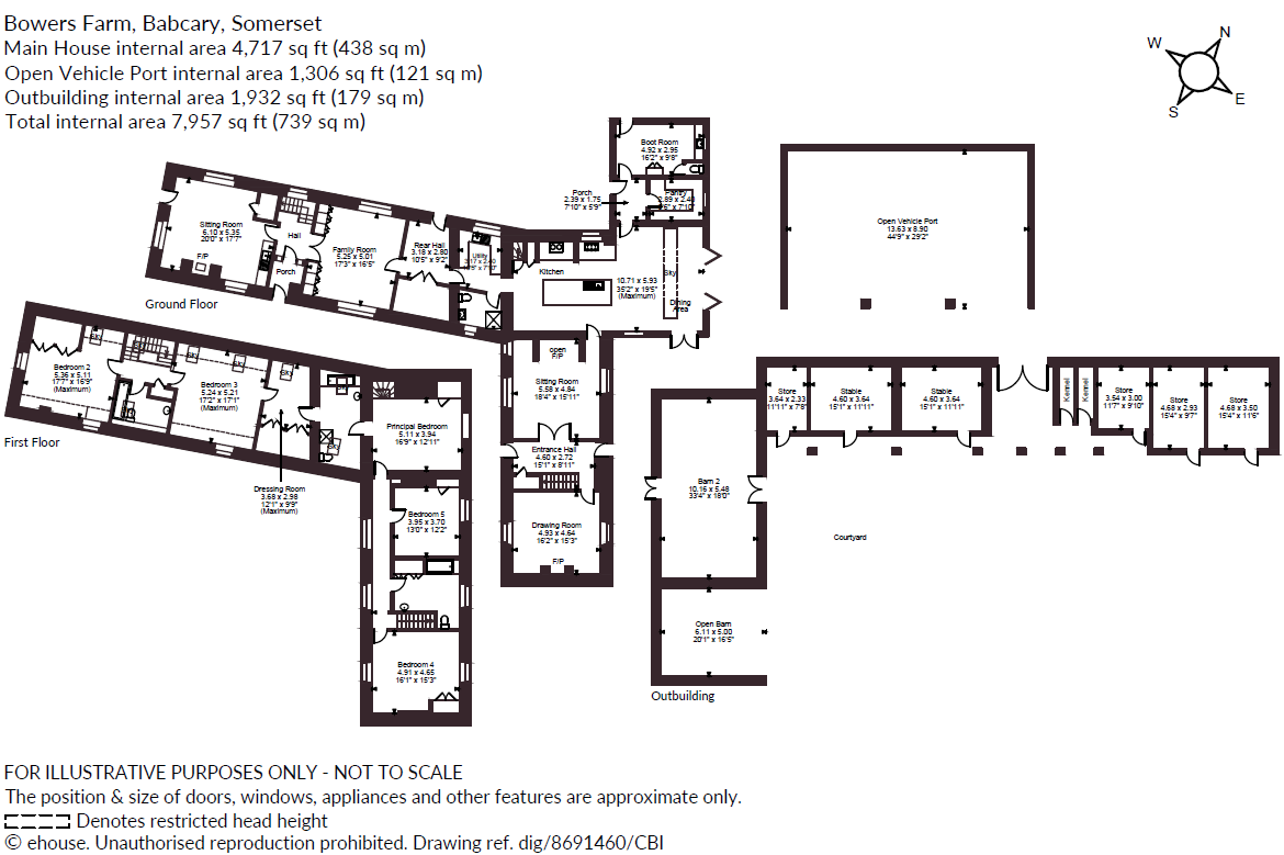 Bowers Farm,, Babcary, Somerset floorplan