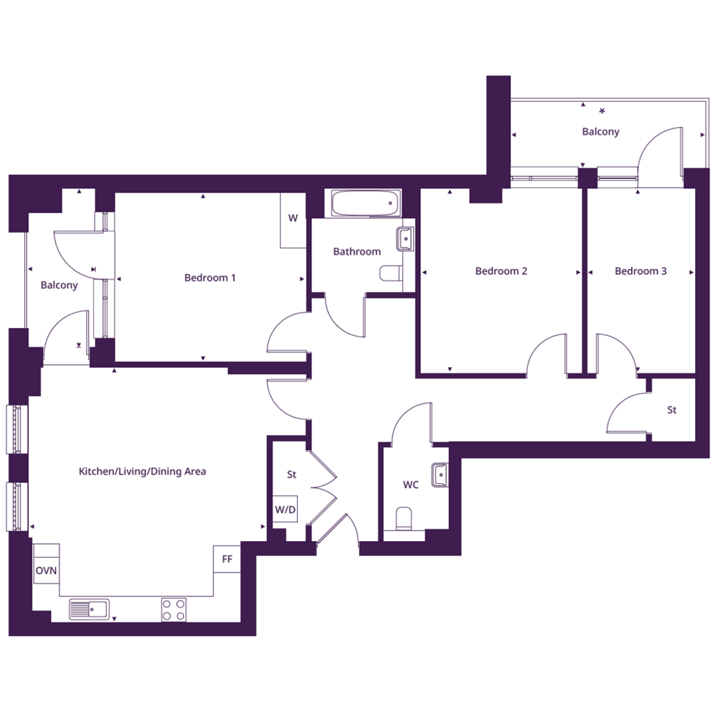 Block C3 C4 CD12 SO - Plot 357, Coronation Square, Coronation Square Sales Suite, 118 Oliver Road, Leyton floorplan