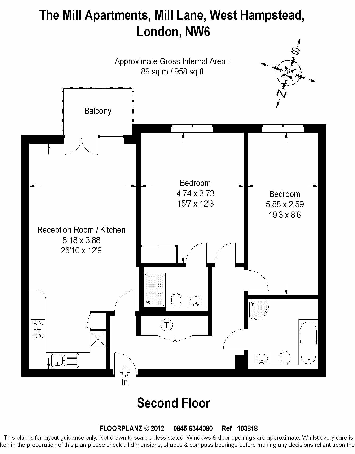 2 Bedrooms Flat to rent in The Mill Apartments, West Hampstead NW6