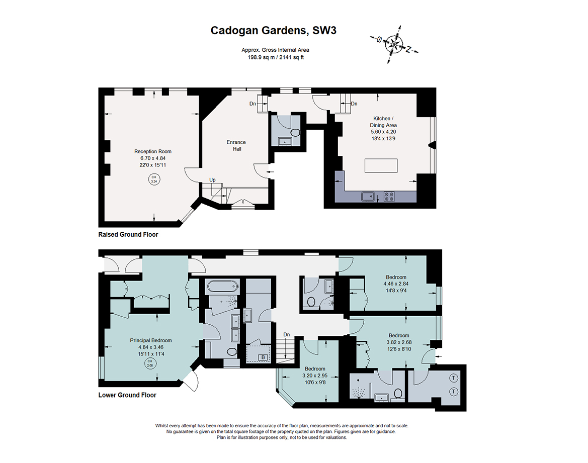 Flat 1, 83, Cadogan Gardens, London floorplan