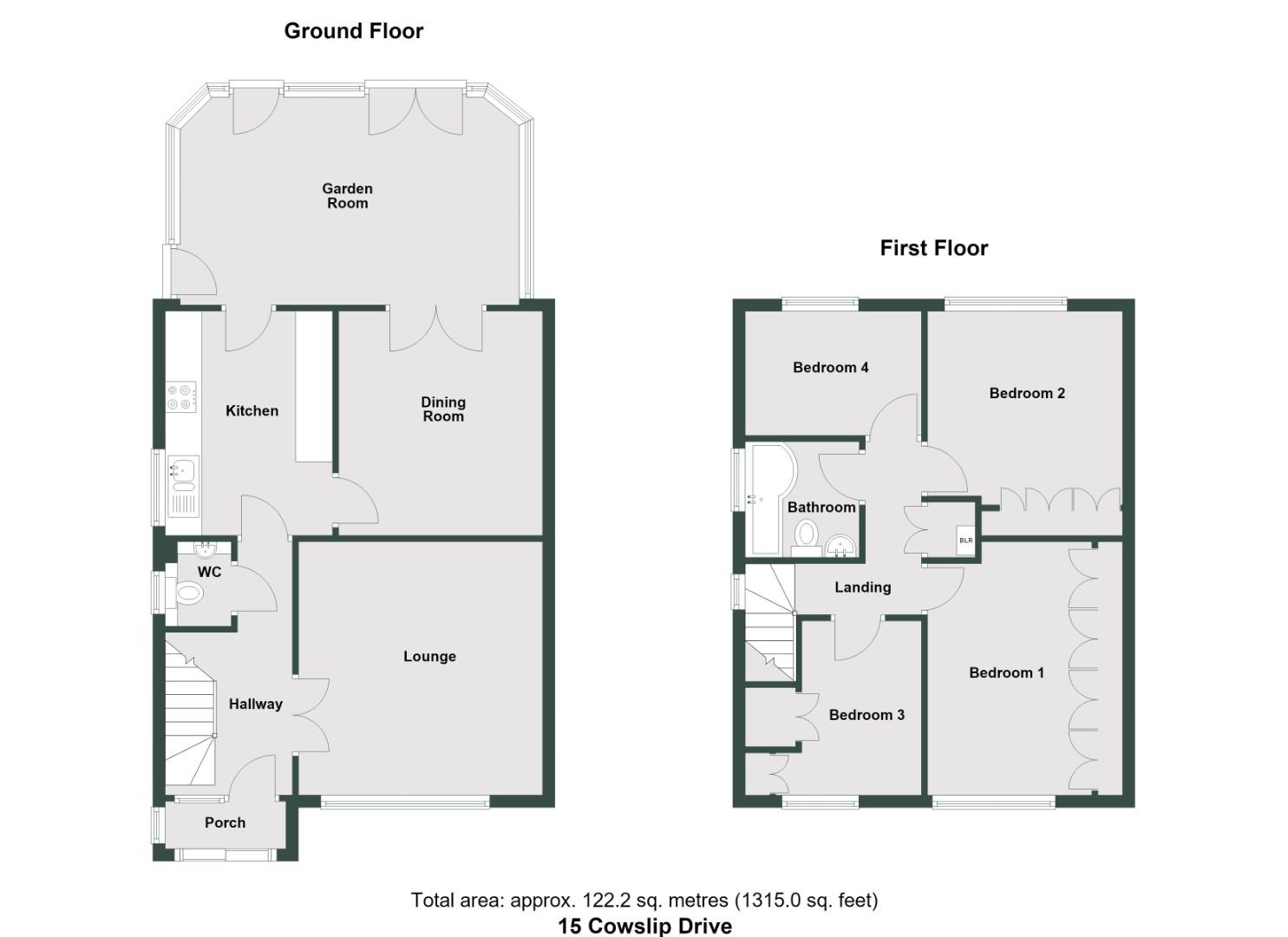 15, Cowslip Drive, Penarth floorplan