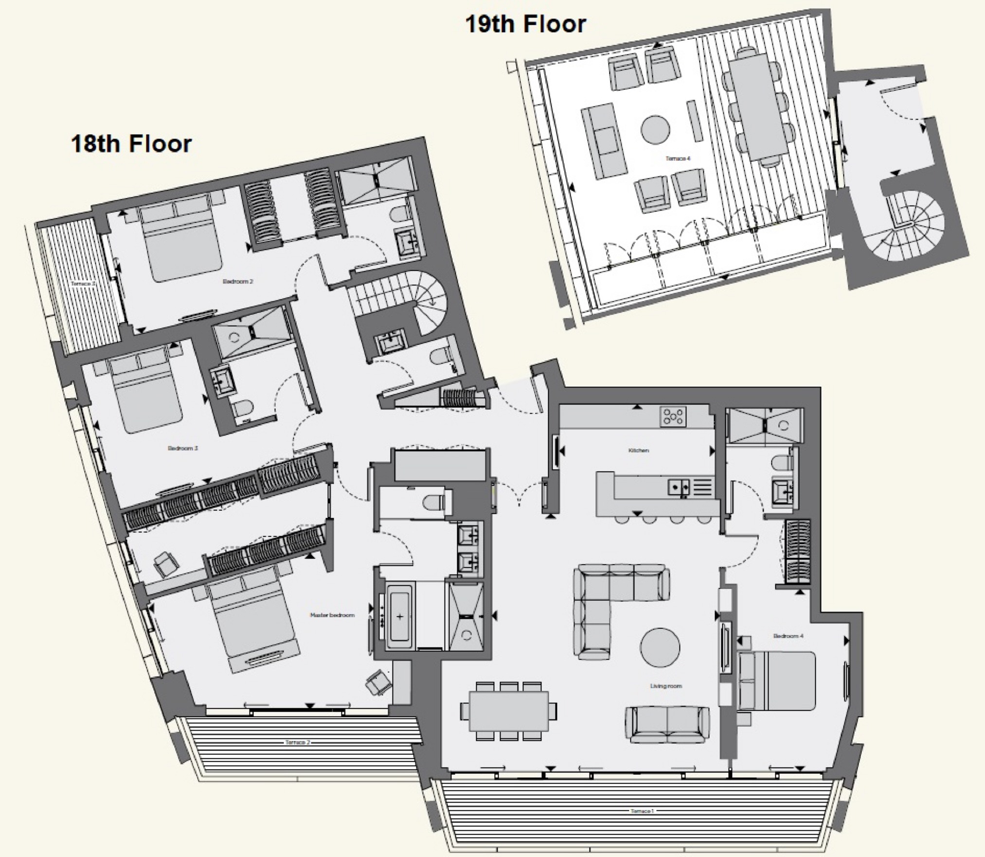 4 Bedrooms Flat to rent in Merchant Square, Paddington, Paddington, London W2