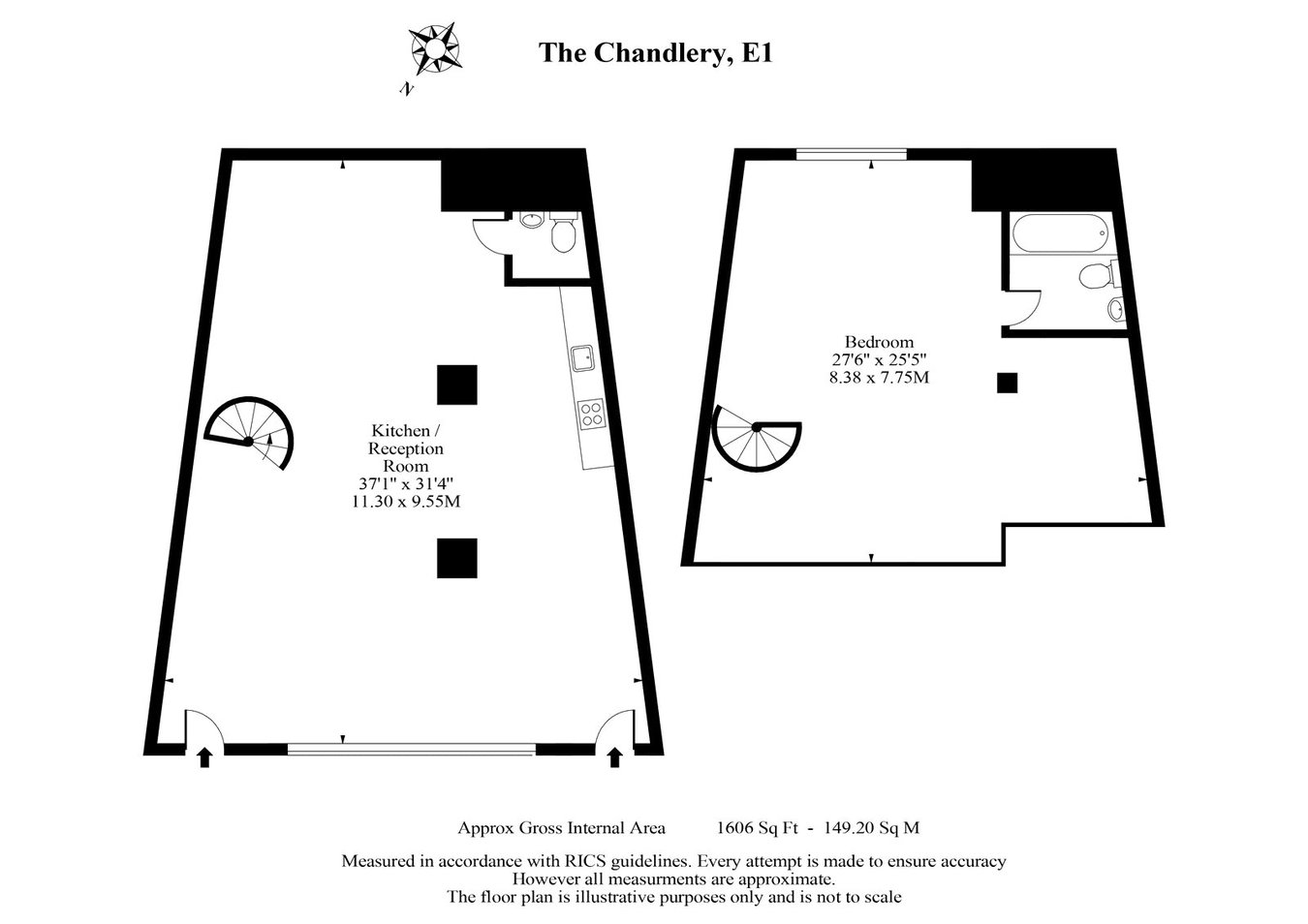 Apartment 8, Chandlery House, London floorplan