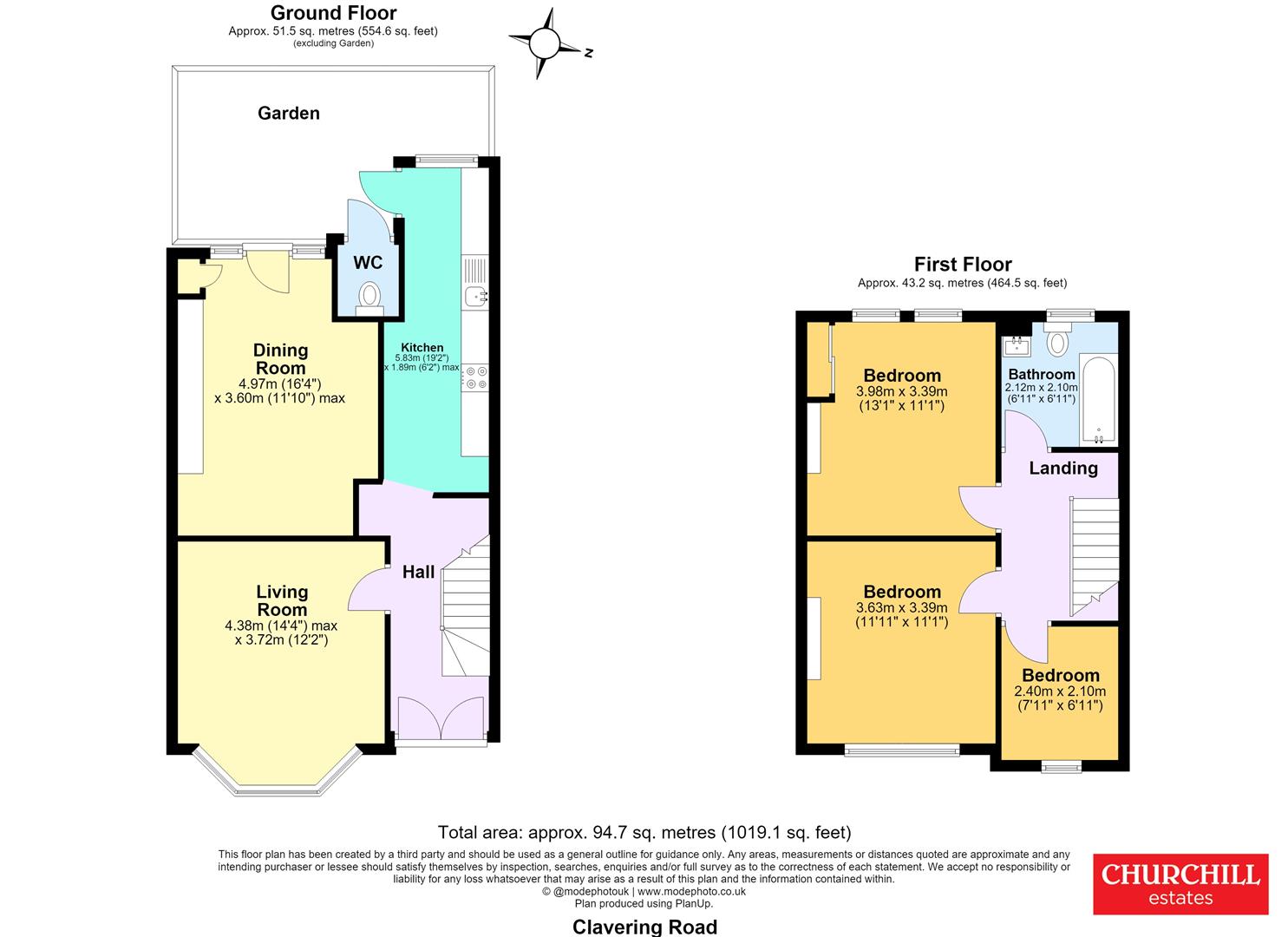 45,, Clavering Road, Aldersbrook floorplan